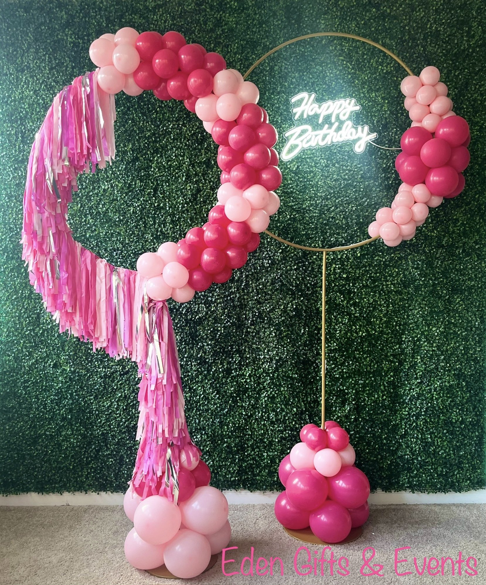 Eden Gifts & Events is THE destination for next level custom gift and event styling experiences in Jacksonville, FL with custom gifts, event backdrops, and balloon garland, arches, columns, and marquees available for local delivery and free pick-up o