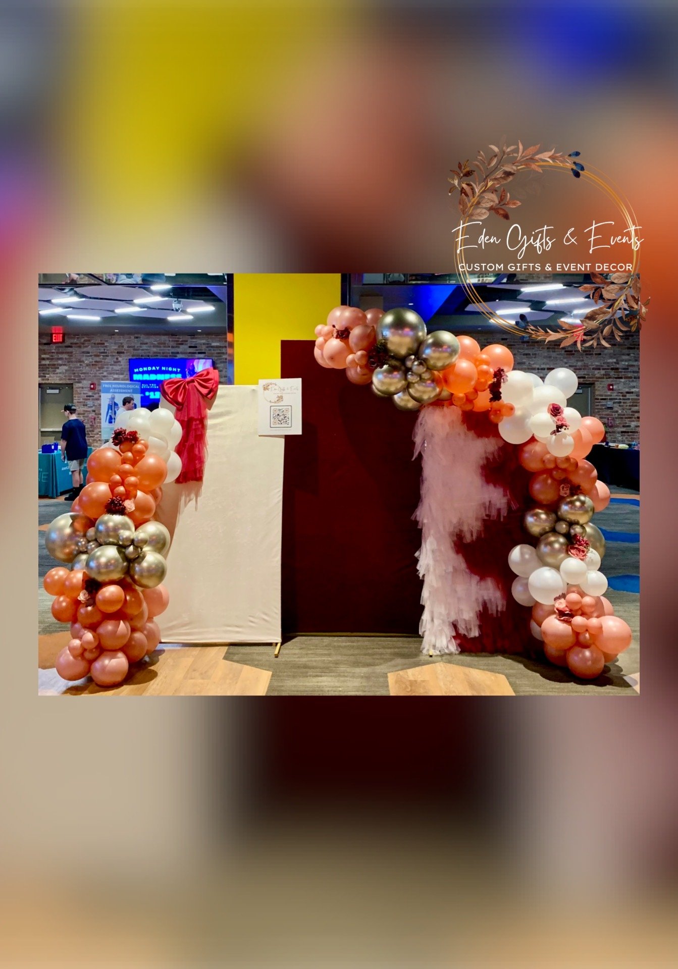 Eden Gifts & Events is Jacksonville's premier destination for custom gifts and event styling.  We offer unique, tailored gifts, stunning event backdrops, and breathtaking balloon installations- including garlands, arches, columns, and marquees.  All 