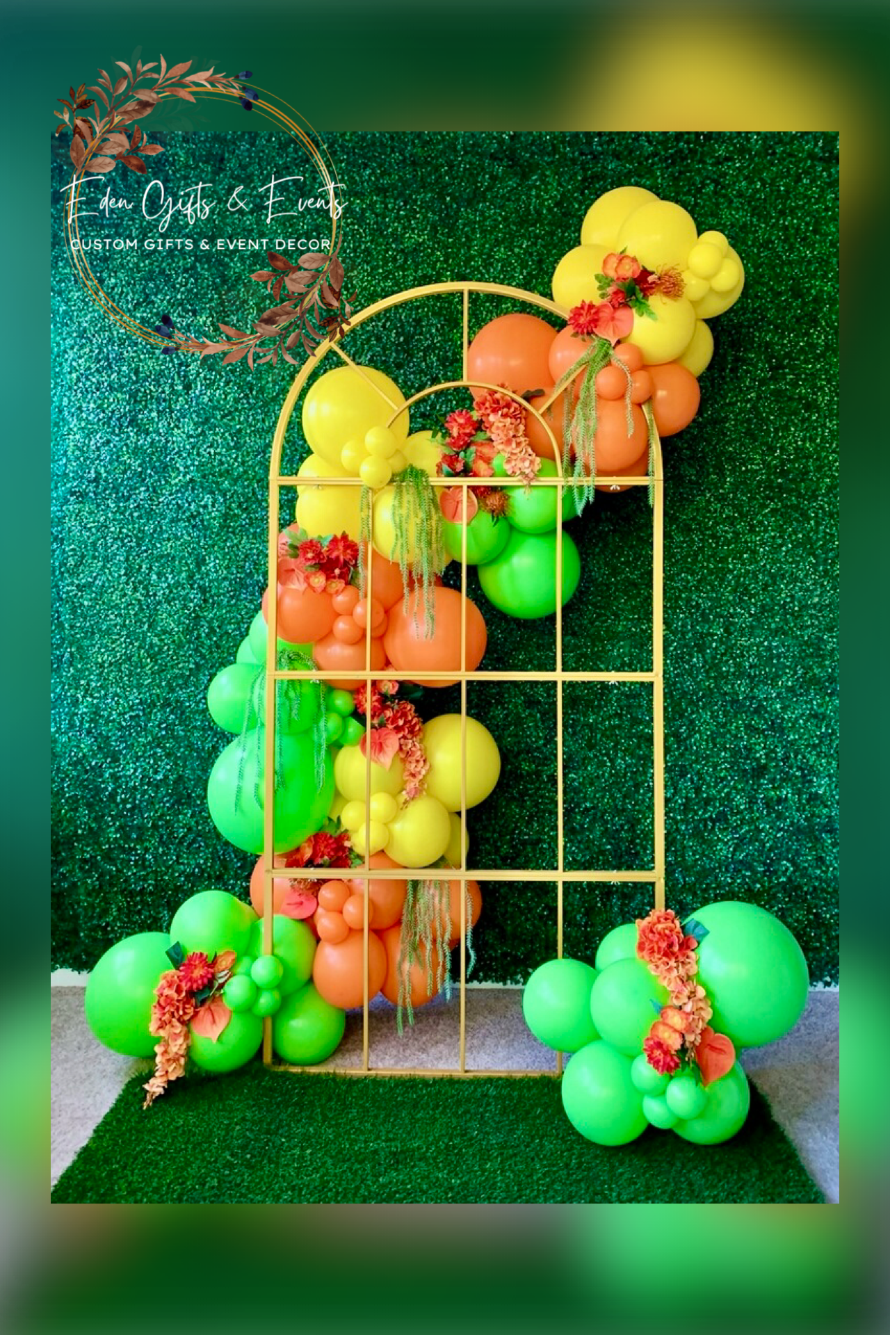 Eden Gifts & Events is Jacksonville’s go-to for custom gifts and unforgettable event styling. From one-of-a-kind gifts to show-stopping balloon installations—like garlands, arches, columns, and marquee displays—we bring your vision to life. We also o