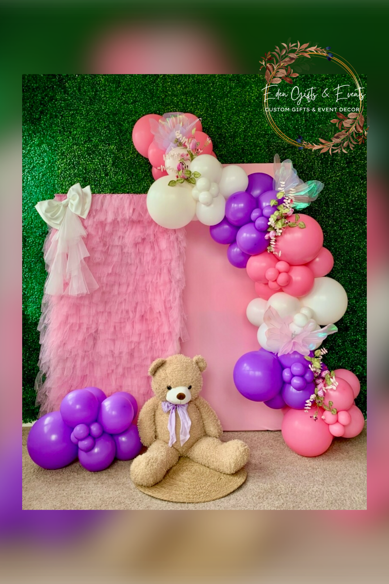 Eden Gifts & Events is Jacksonville’s go-to for custom gifts and unforgettable event styling. From one-of-a-kind gifts to show-stopping balloon installations—like garlands, arches, columns, and marquee displays—we bring your vision to life. We also o
