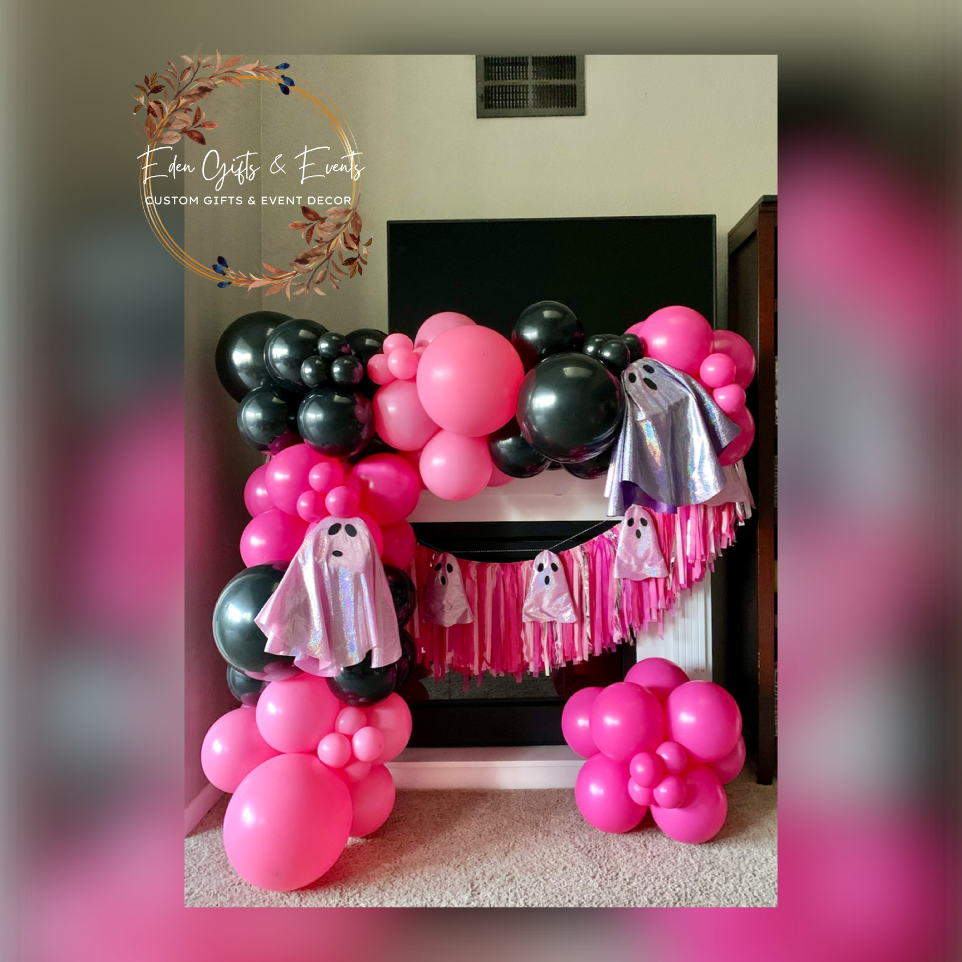 Eden Gifts & Events is THE destination for next level custom gift and event styling experiences in Jacksonville, FL with custom gifts, event backdrops, and balloon garland, arches, columns, and marquees available for local delivery and free pick-up o