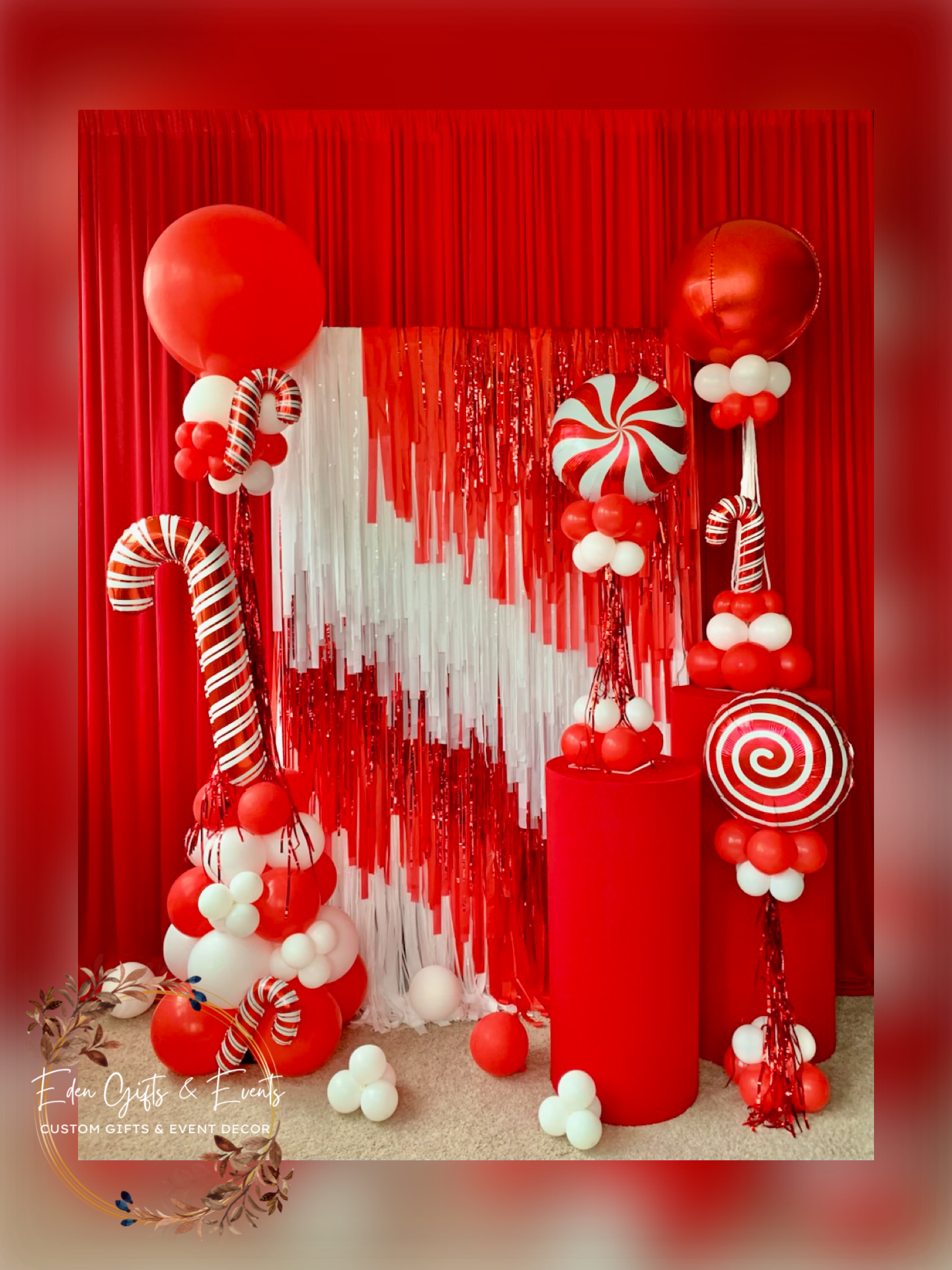Eden Gifts & Events is THE destination for next level custom gift and event styling experiences in Jacksonville, FL with custom gifts, event backdrops, and balloon garland, arches, columns, and marquees available for local delivery and free pick-up o