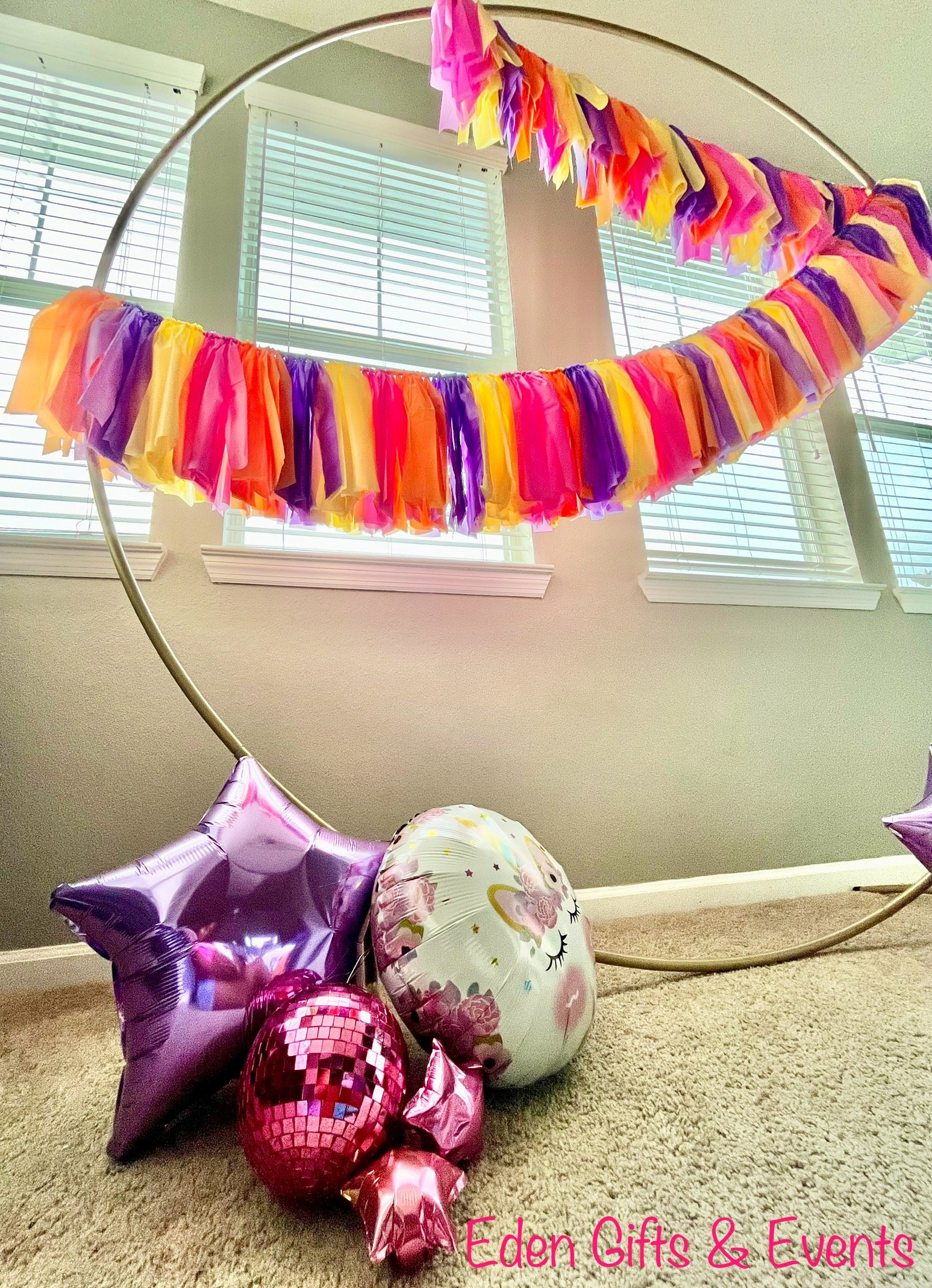 Reusable custom fringe garland party decorations in Jacksonville, FL