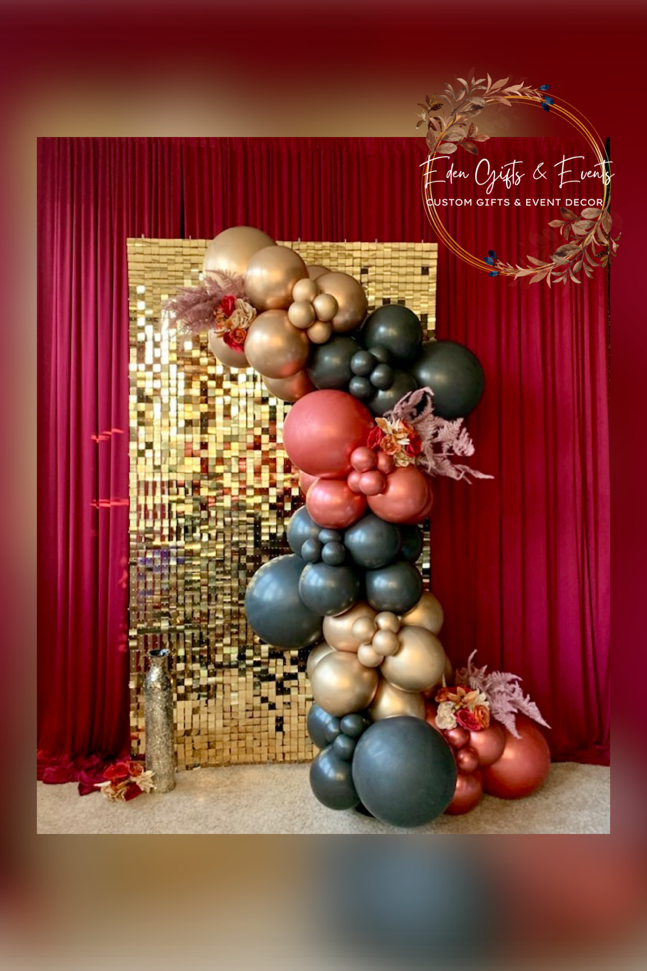 Eden Gifts & Events is THE destination for next level custom gift and event styling experiences in Jacksonville, FL with custom gifts, event backdrops, and balloon garland, arches, columns, and marquees available for local delivery and free pick-up o