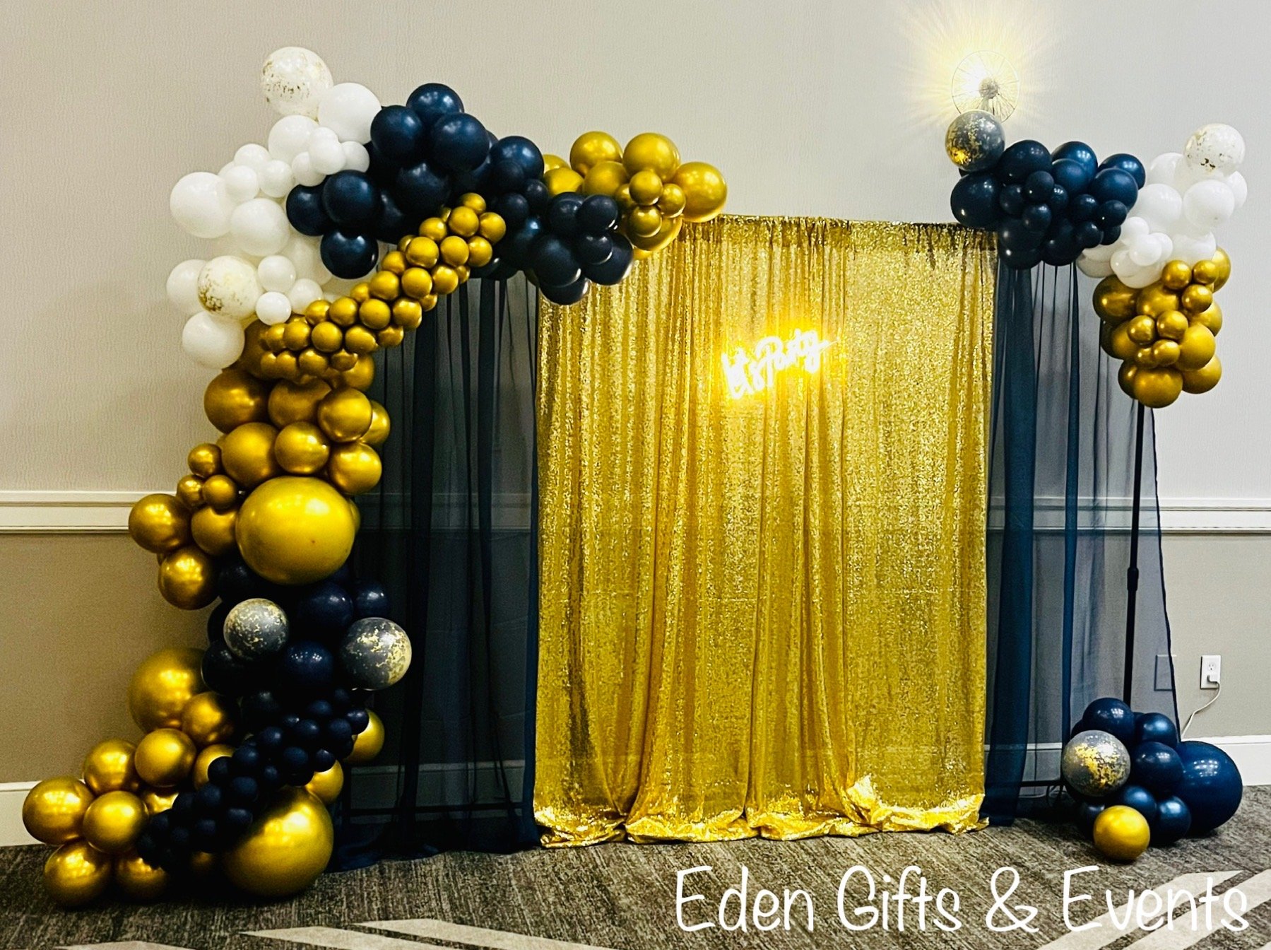 Eden Gifts & Events is THE destination for next level custom gift and event styling experiences in Jacksonville, FL with custom gifts, event backdrops, and balloon garland, arches, columns, and marquees available for local delivery and free pick-up o