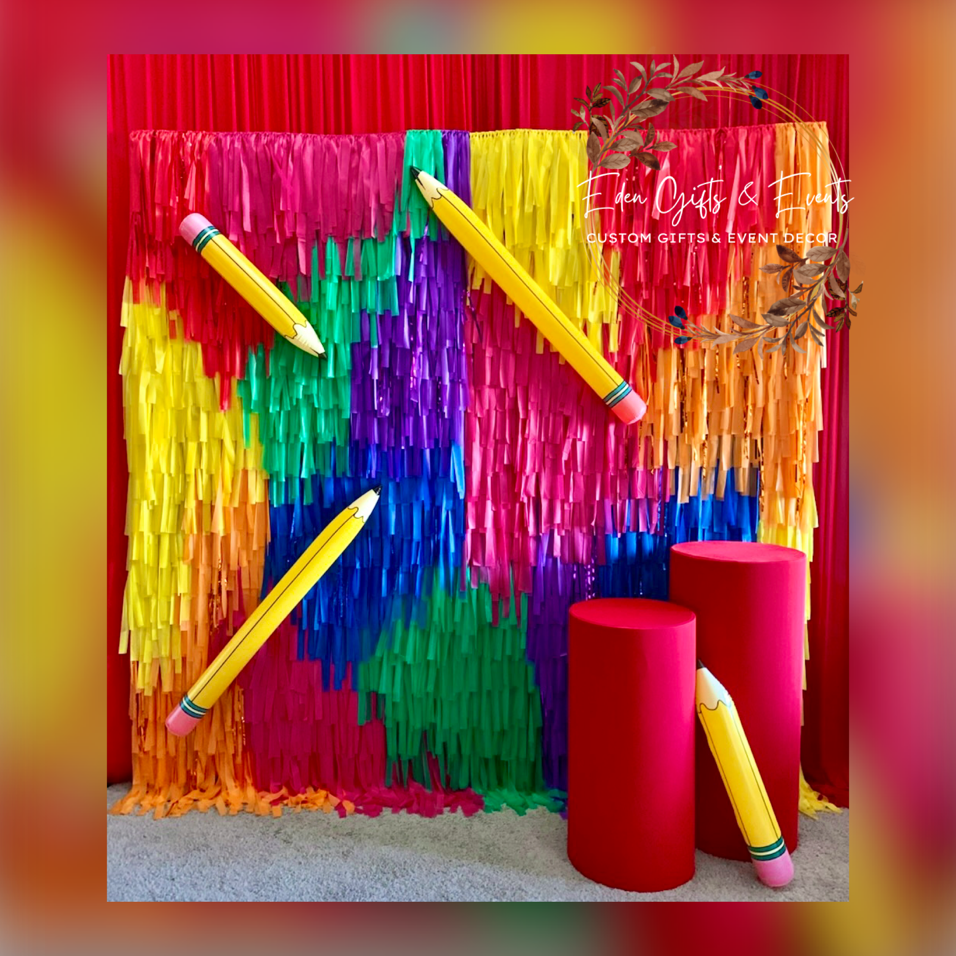 Eden Gifts & Events is THE destination for next level custom gift and event styling experiences in Jacksonville, FL with custom gifts, event backdrops, and balloon garland, arches, columns, and marquees available for local delivery and free pick-up o