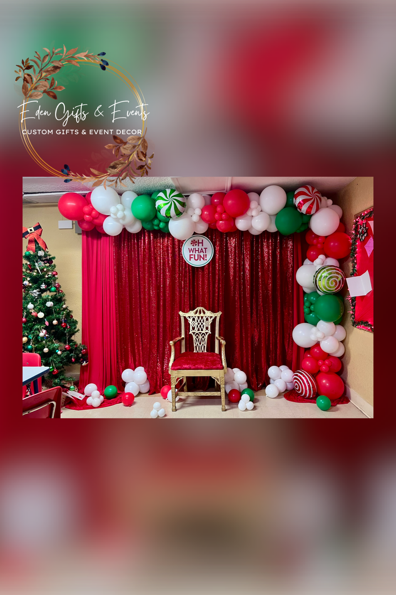 Eden Gifts & Events is THE destination for next level custom gift and event styling experiences in Jacksonville, FL with custom gifts, event backdrops, and balloon garland, arches, columns, and marquees available for local delivery and free pick-up o