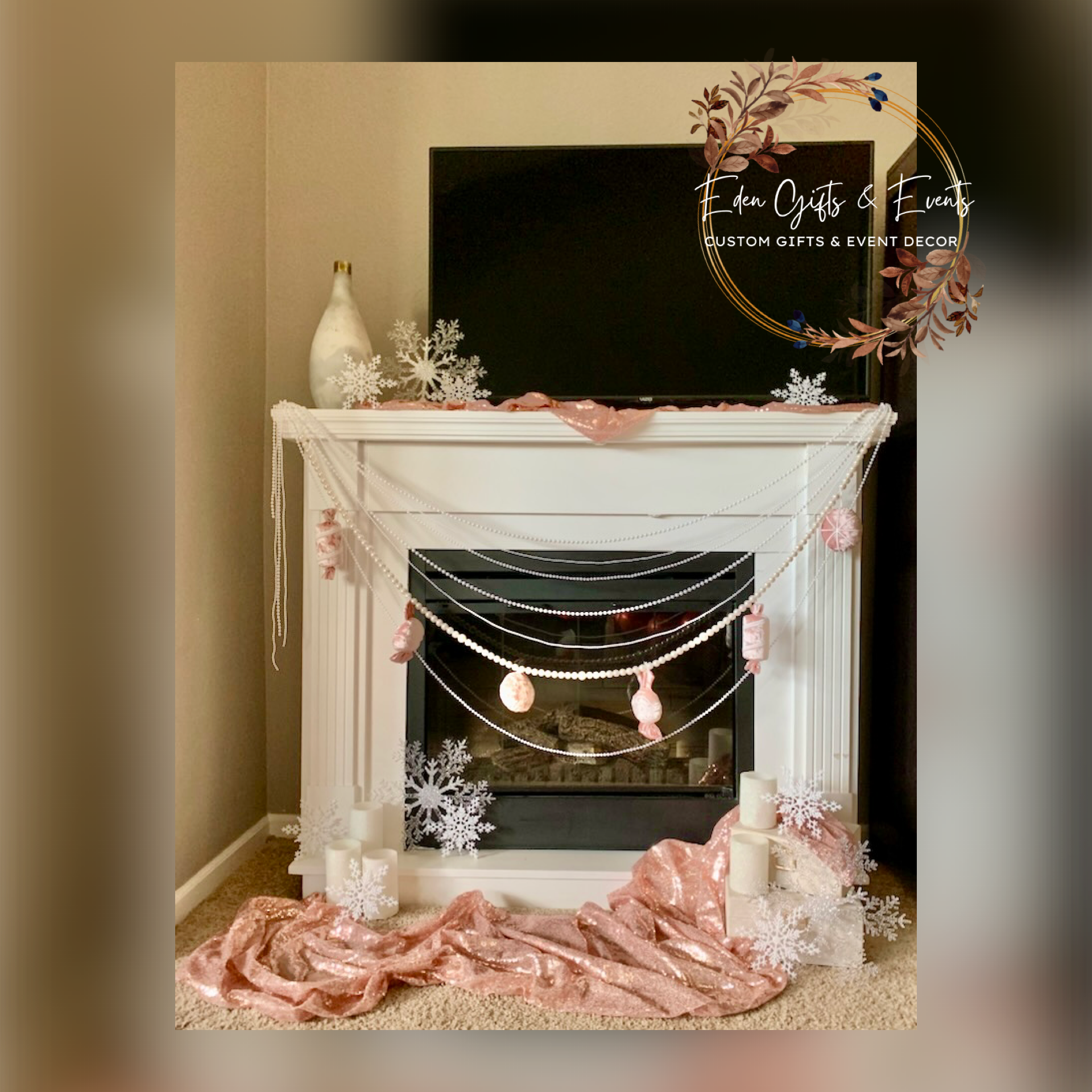 Eden Gifts & Events is your go-to destination for stunning event backdrops, fringe garland, and balloon garland, columns, and marquees.  We offer local delivery and FREE  pick-up options.  Request your FREE quote today!