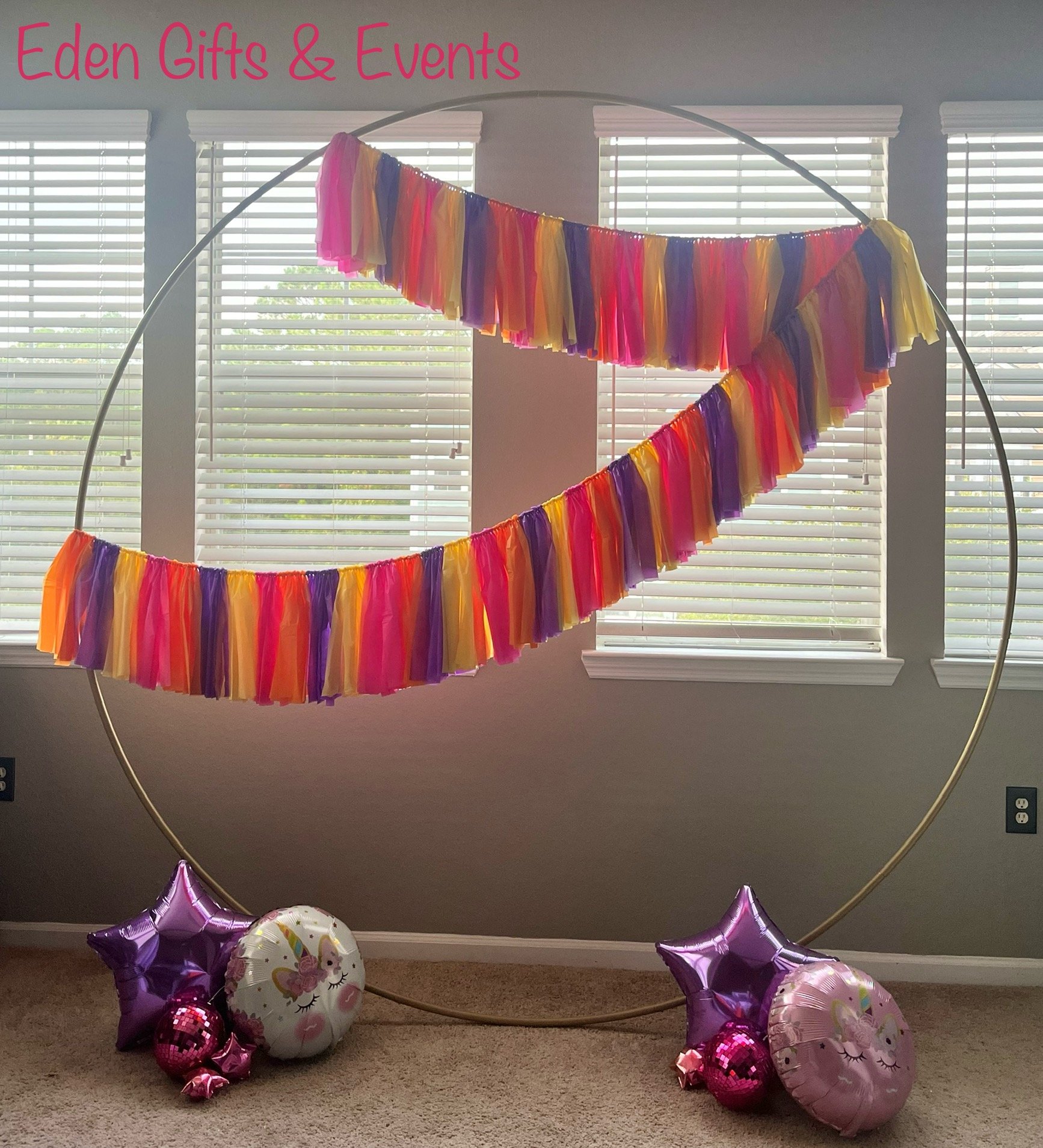 Reusable custom fringe garland party decorations in Jacksonville, FL