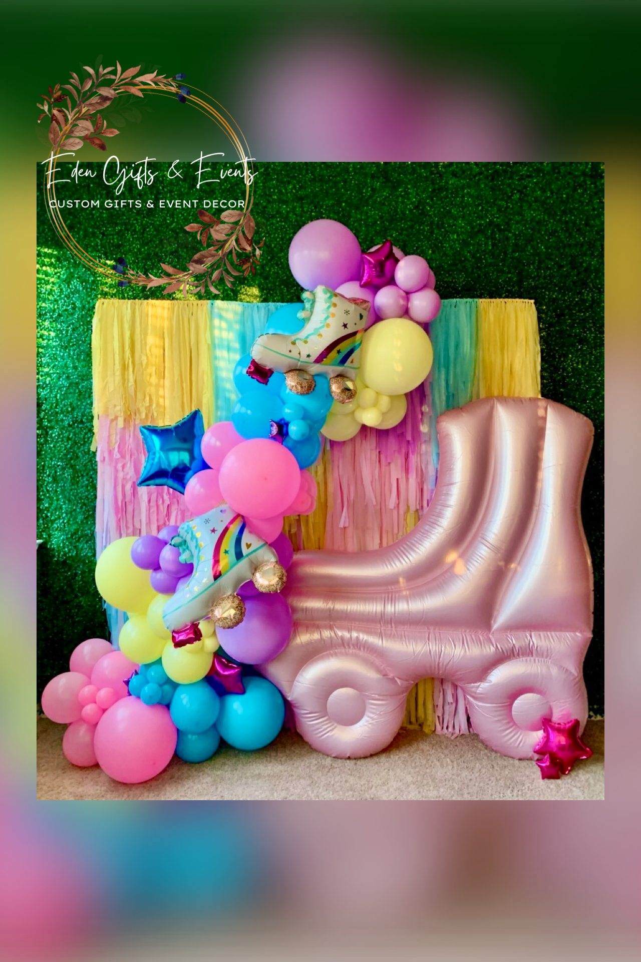 Eden Gifts & Events is Jacksonville’s go-to for custom gifts and unforgettable event styling. From one-of-a-kind gifts to show-stopping balloon installations—like garlands, arches, columns, and marquee displays—we bring your vision to life. We also o