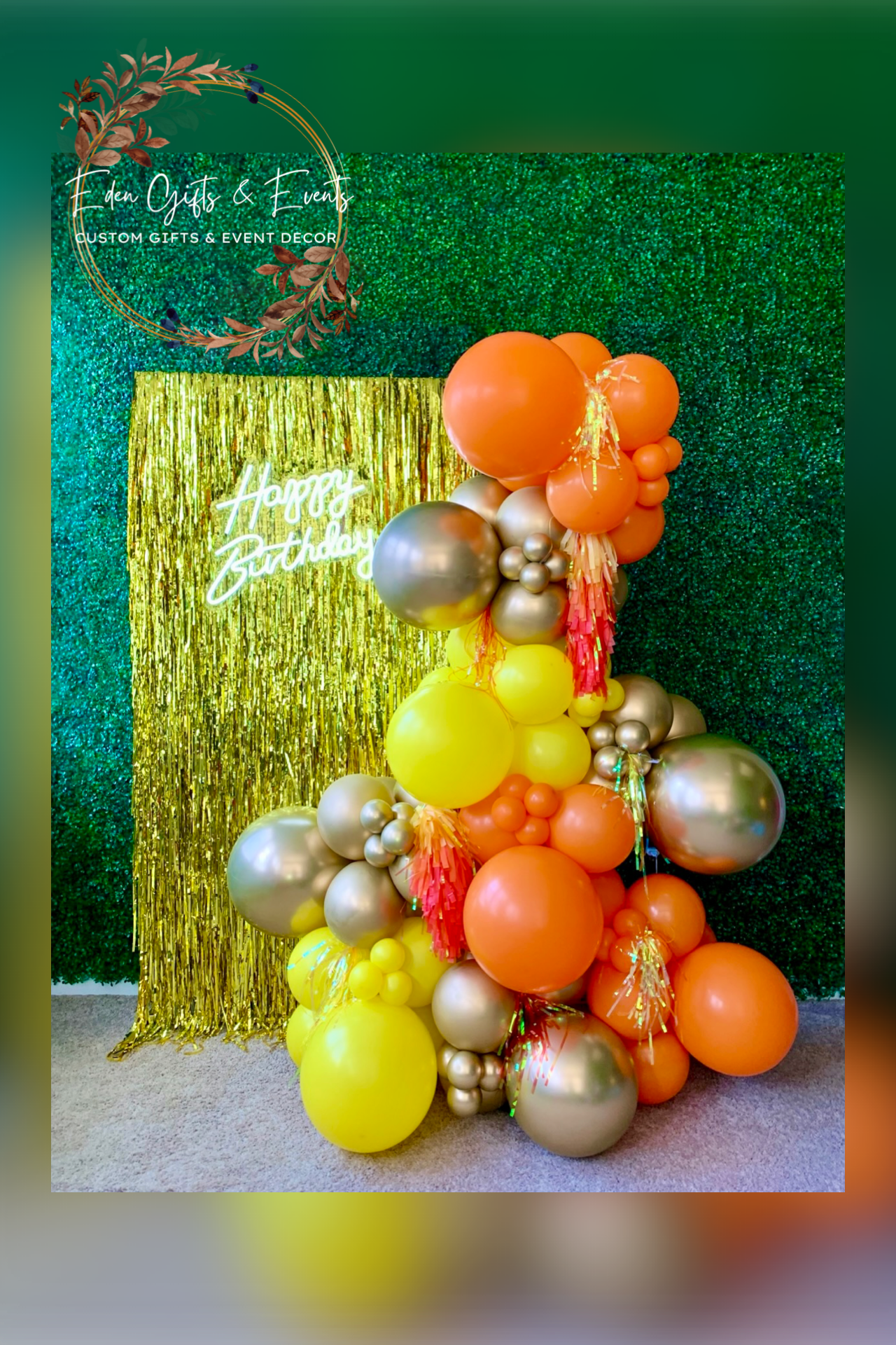 Customizable Shimmer Fringe Backdrop