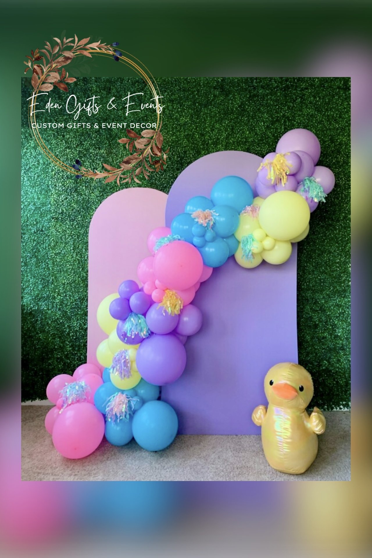 Eden Gifts & Events is Jacksonville’s go-to for custom gifts and unforgettable event styling. From one-of-a-kind gifts to show-stopping balloon installations—like garlands, arches, columns, and marquee displays—we bring your vision to life. We also o