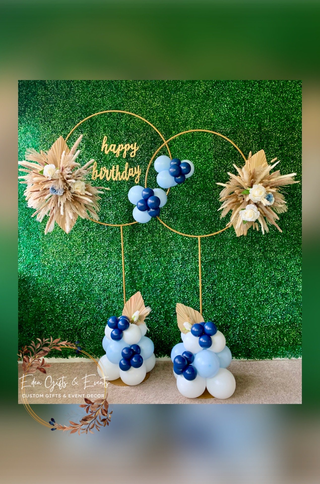 Eden Gifts & Events is Jacksonville's premier destination for custom gifts and event styling.  We offer unique, tailored gifts, stunning event backdrops, and breathtaking balloon installations- including garlands, arches, columns, and marquees.  All 