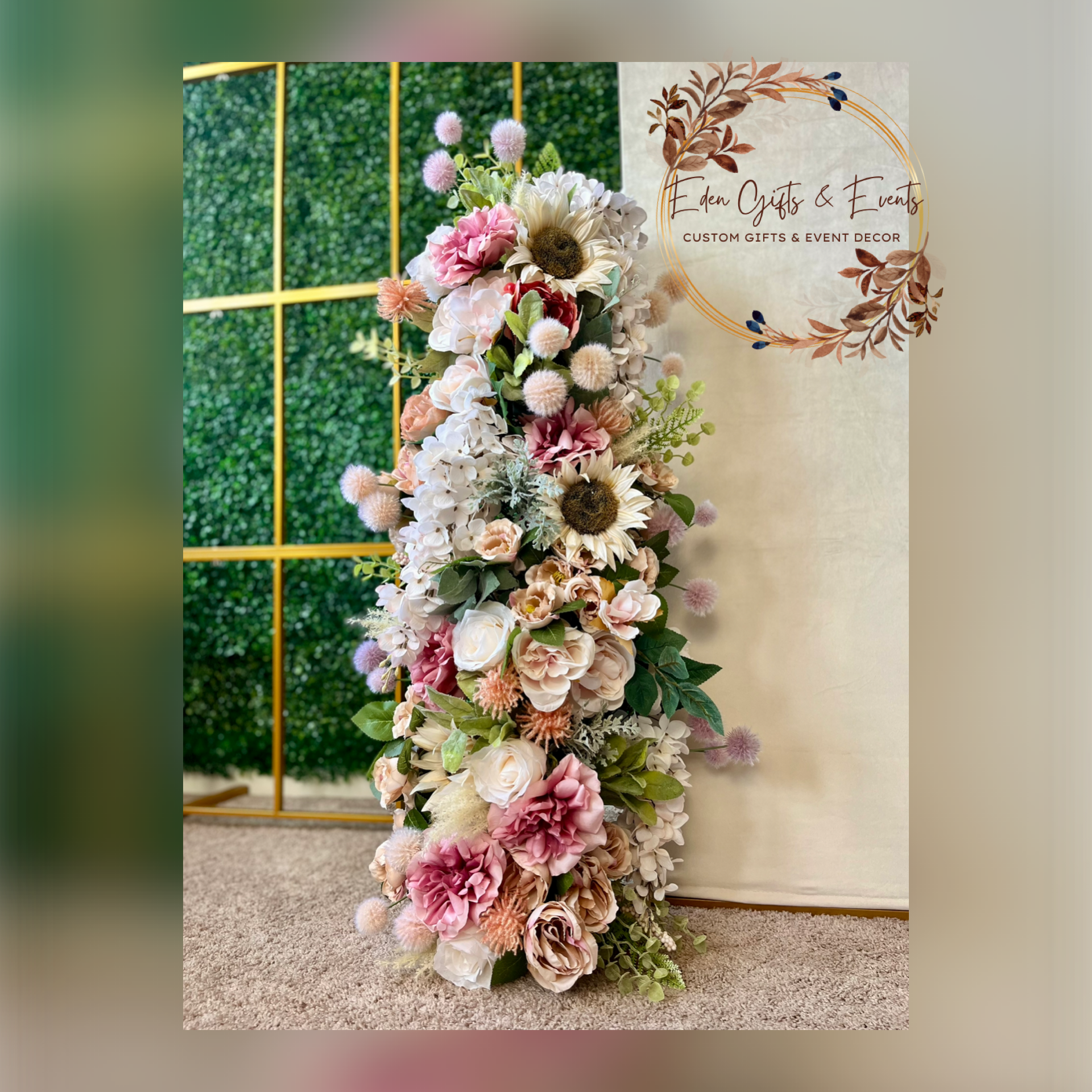 Eden Gifts & Events is Jacksonville's premier destination for custom gifts and event styling.  We offer unique, tailored gifts, stunning event backdrops, and breathtaking balloon installations- including garlands, arches, columns, and marquees.  All 