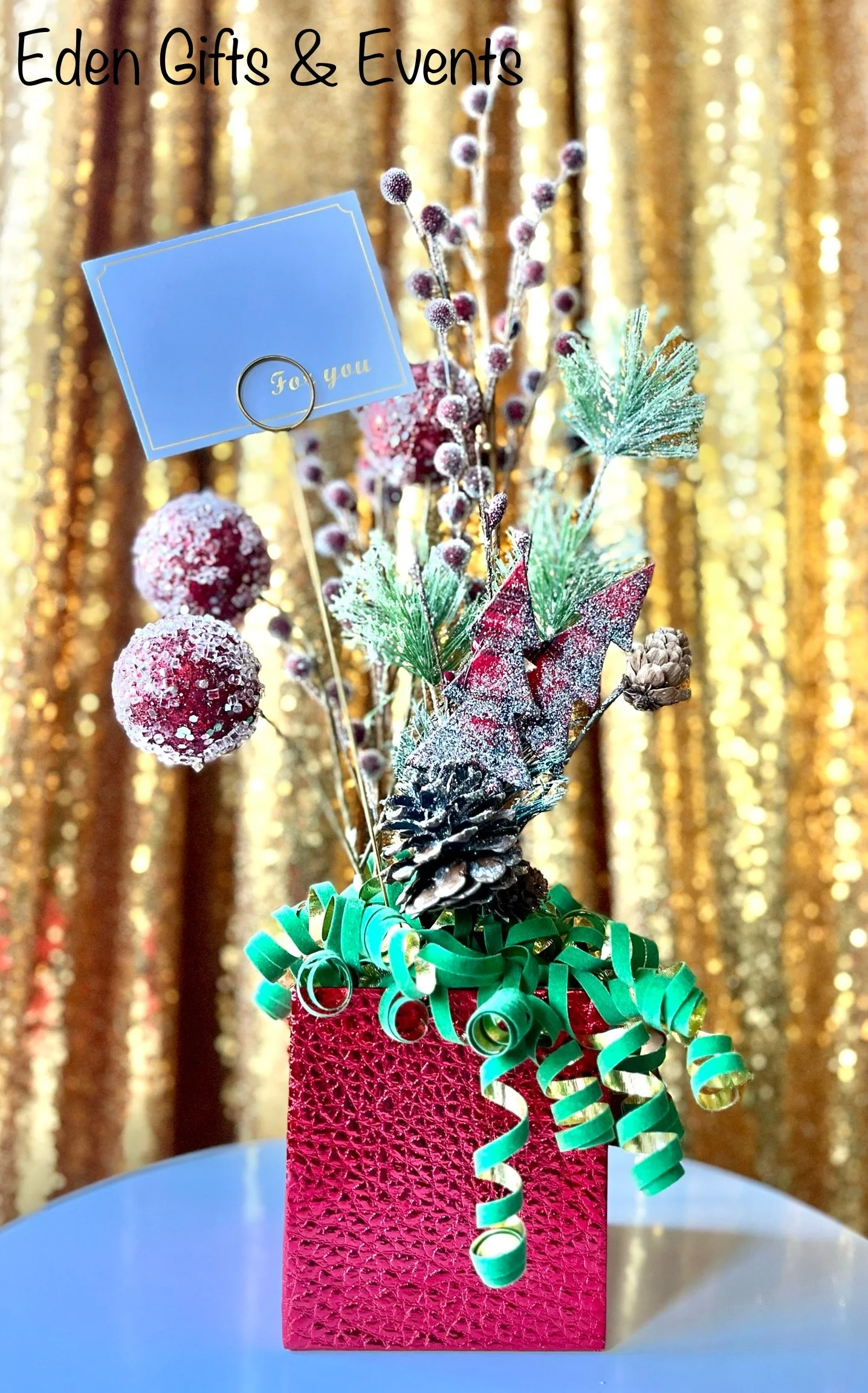 Eden Gifts & Events is THE destination for next level custom gift and event styling experiences in Jacksonville, FL with custom gifts, event backdrops, and balloon garland, arches, columns, and marquees available for local delivery and free pick-up o