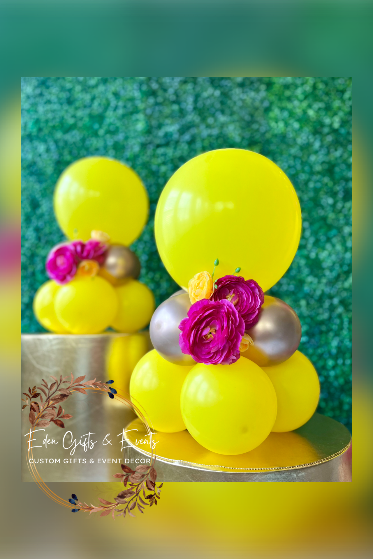 Eden Gifts & Events is Jacksonville's premier destination for custom gifts and event styling.  We offer unique, tailored gifts, stunning event backdrops, and breathtaking balloon installations- including garlands, arches, columns, and marquees.  All 