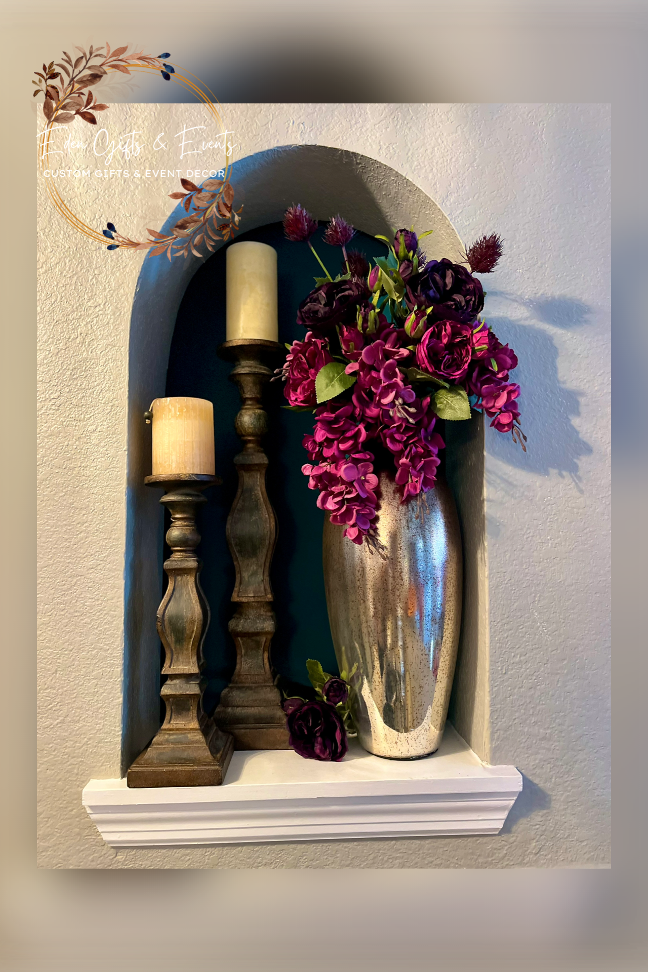 Eden Gifts & Events is Jacksonville's premier destination for custom gifts and event styling.  We offer unique, tailored gifts, stunning event backdrops, and breathtaking balloon installations- including garlands, arches, columns, and marquees.  All 