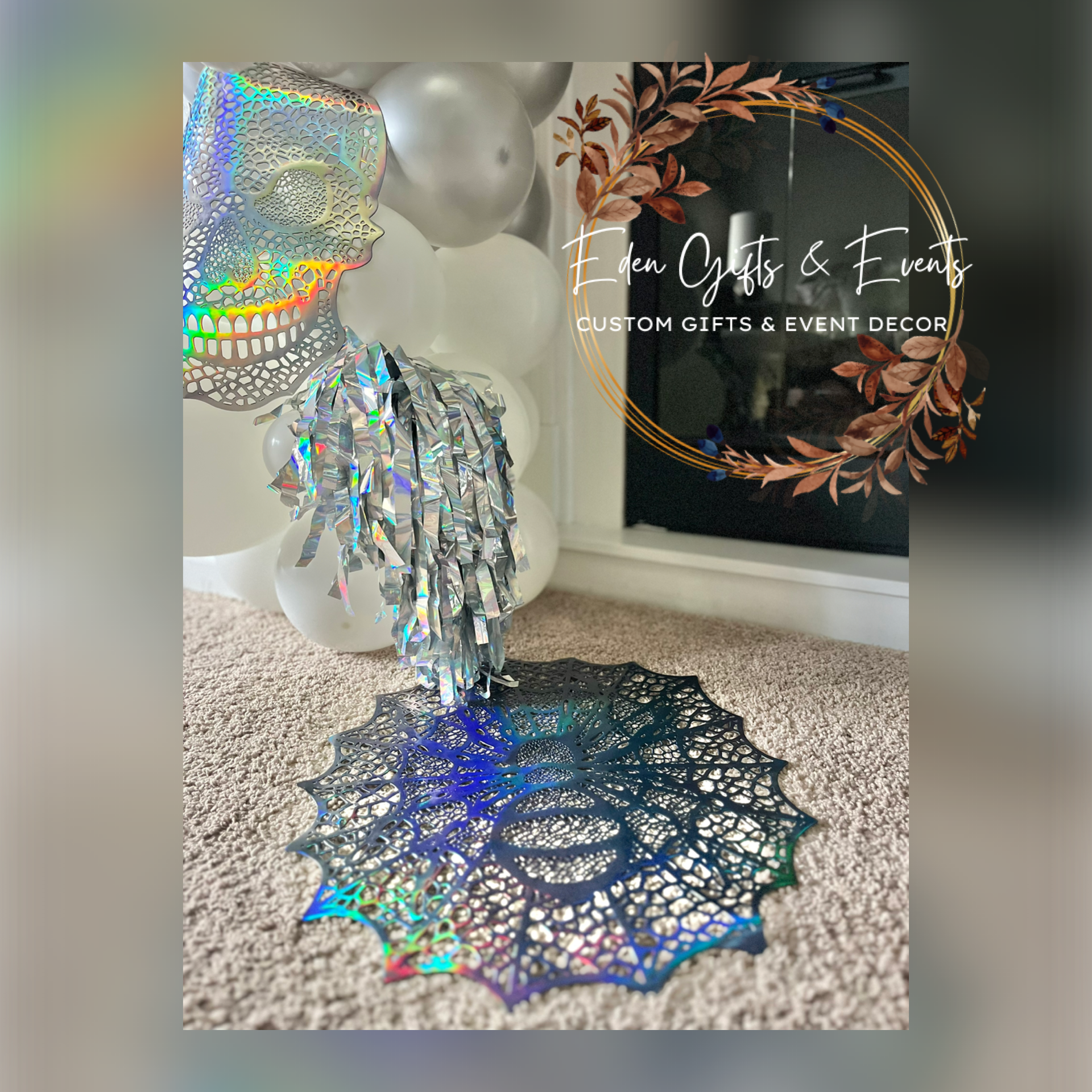 Eden Gifts & Events is THE destination for next level custom gift and event styling experiences in Jacksonville, FL with custom gifts, event backdrops, and balloon garland, arches, columns, and marquees available for local delivery and free pick-up o