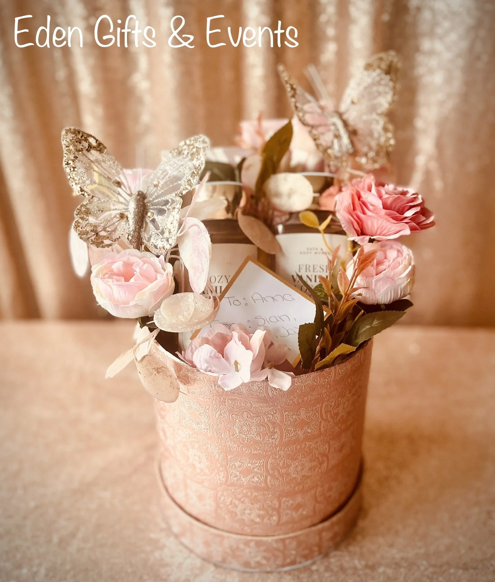 Eden Gifts & Events is THE destination for next level custom gift and event styling experiences in Jacksonville, FL with custom gifts, event backdrops, and balloon garland, arches, columns, and marquees available for local delivery and free pick-up o