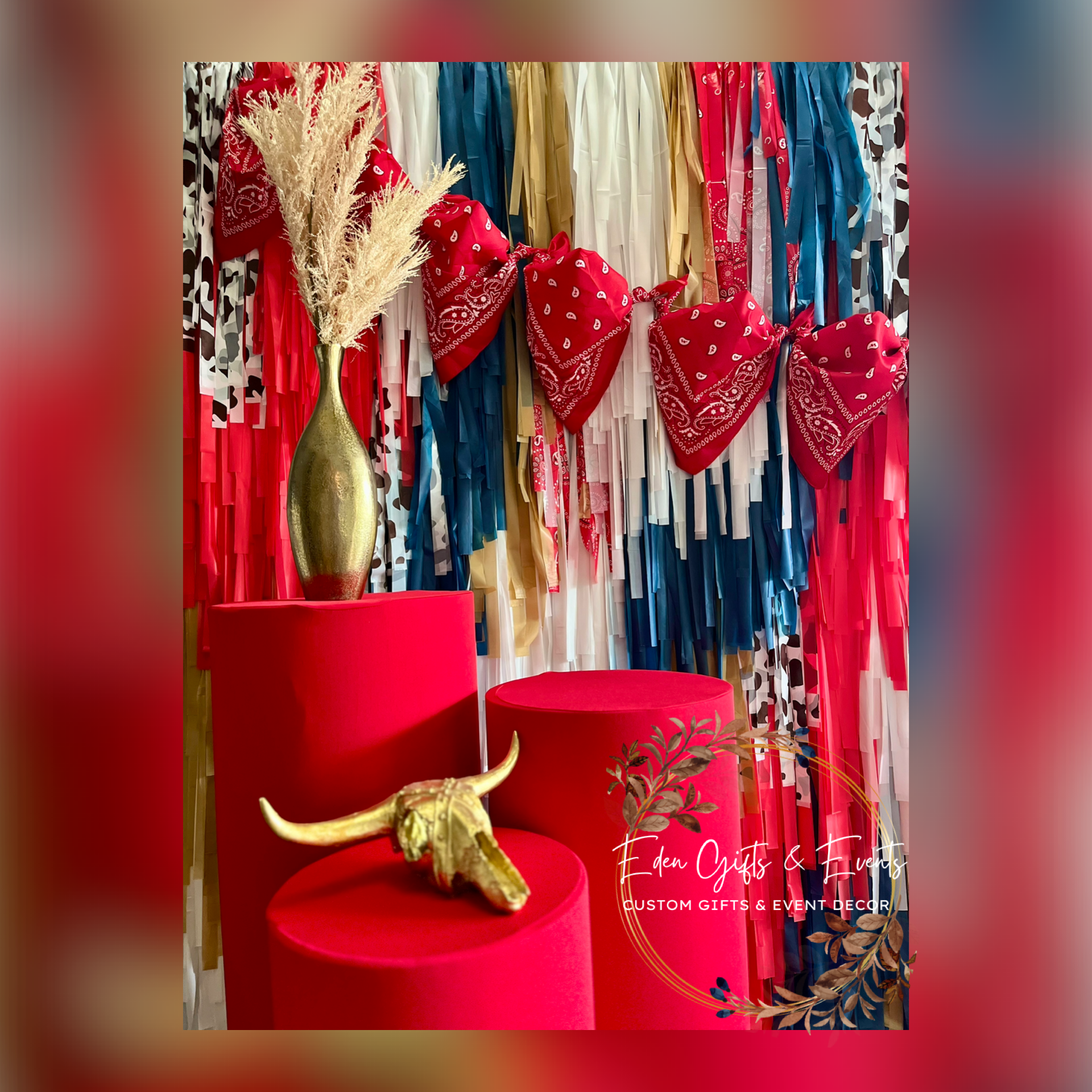 Eden Gifts & Events is THE destination for next level custom gift and event styling experiences in Jacksonville, FL with custom gifts, event backdrops, and balloon garland, arches, columns, and marquees available for local delivery and free pick-up o