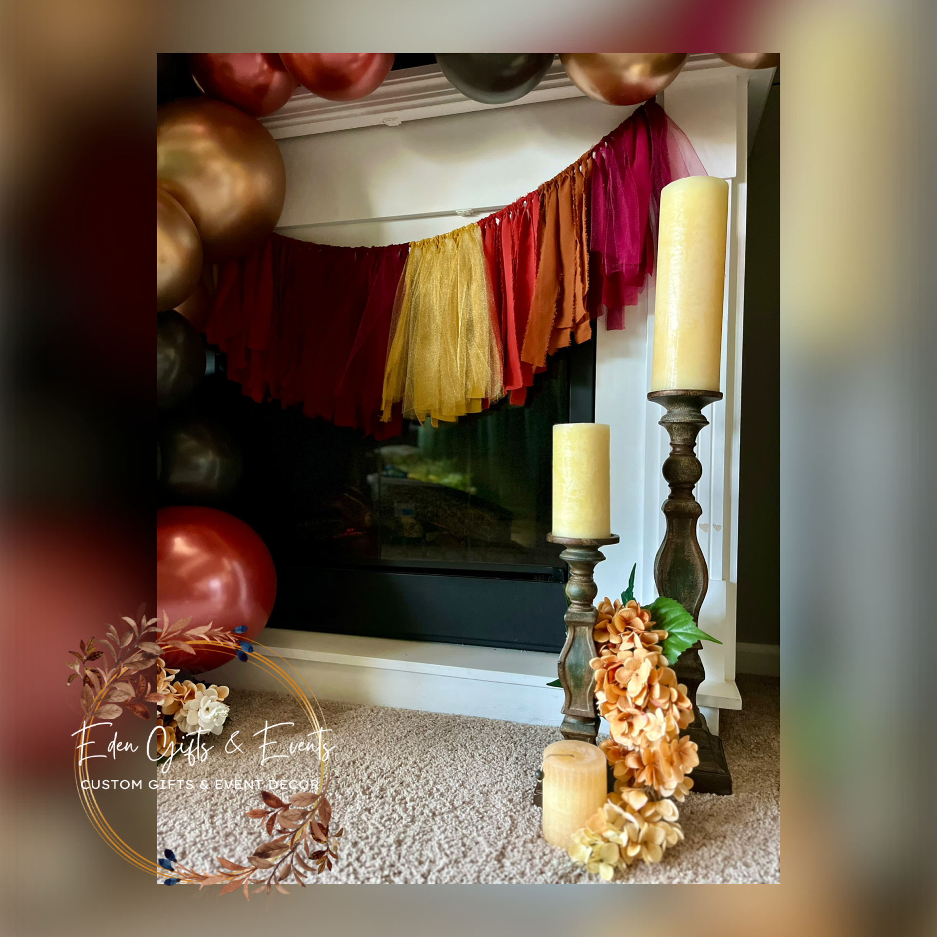 Eden Gifts & Events is THE destination for next level custom gift and event styling experiences in Jacksonville, FL with custom gifts, event backdrops, and balloon garland, arches, columns, and marquees available for local delivery and free pick-up o