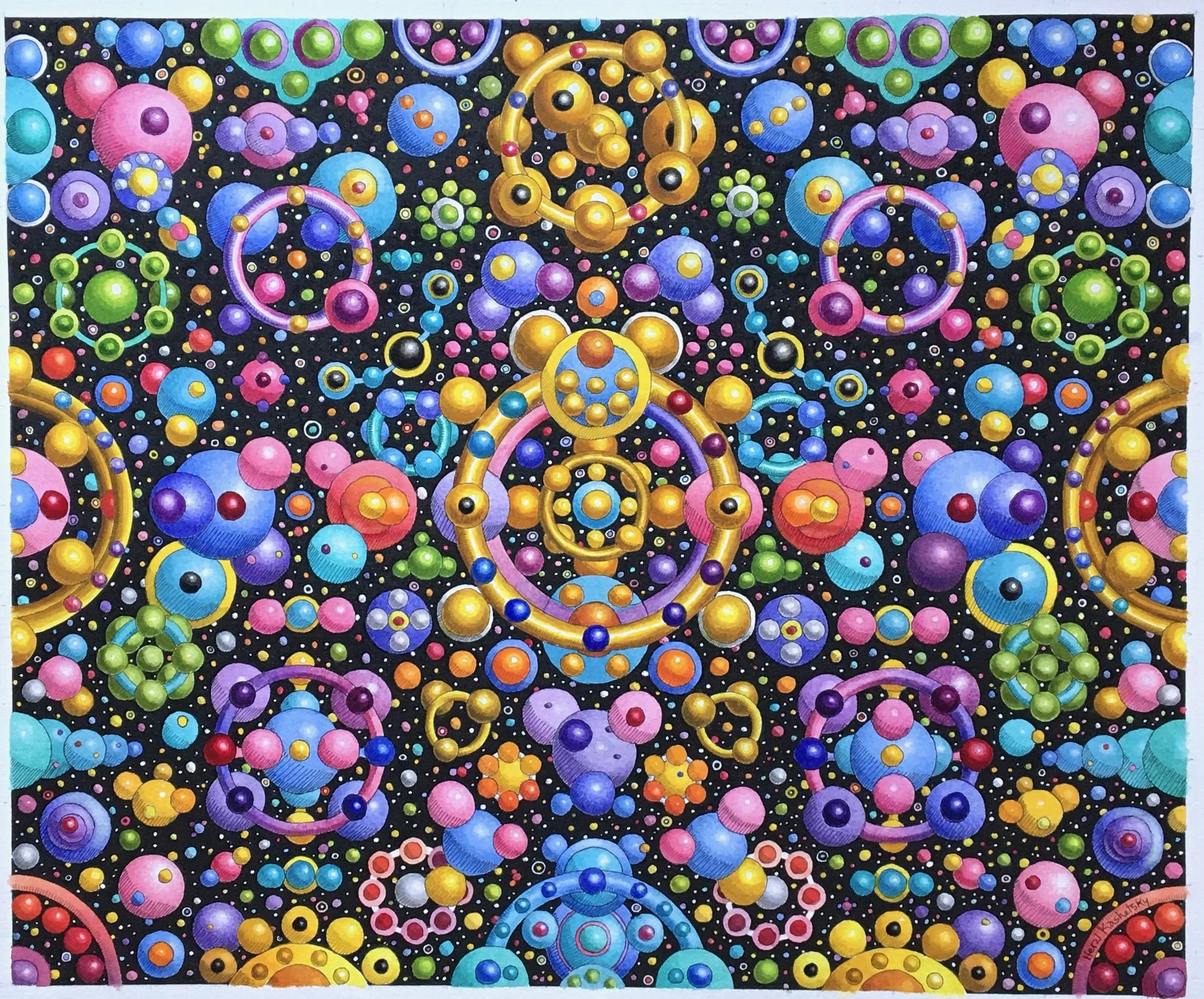 Molecular Tapestry 
Ink and watercolour on paper 20x24in 2022
Private Collection