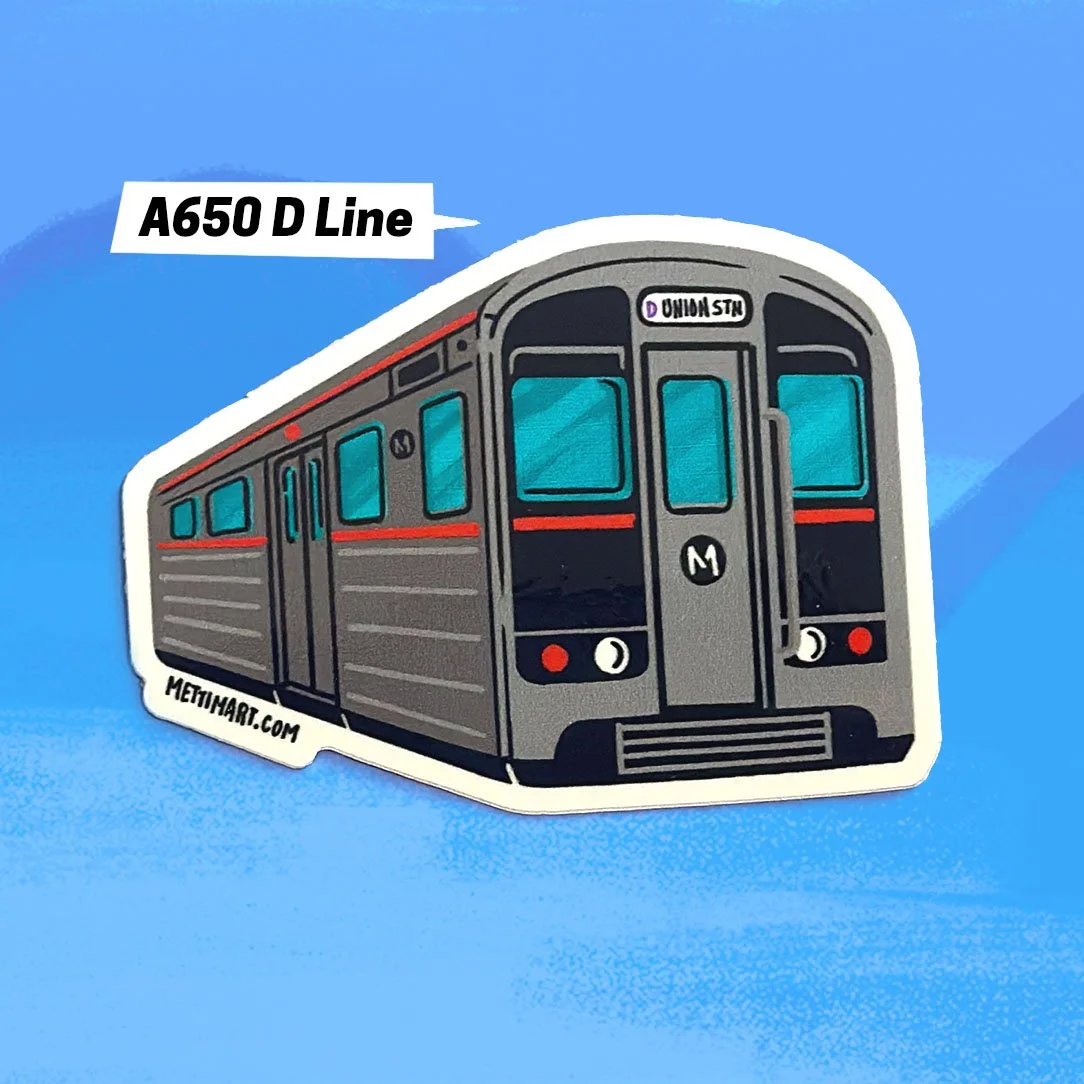 Metro Sign Sticker LA Metro Rail Sticker Pack — Metti Mart | Transit Art by Greg Ghielmetti