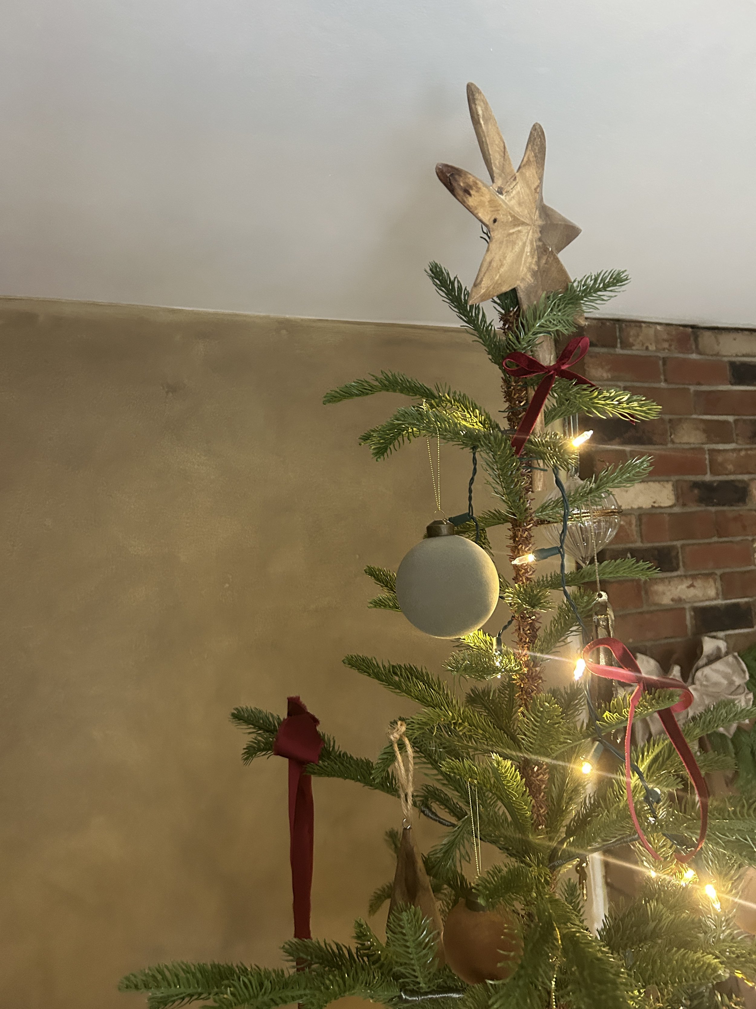 German Wood Star Tree Topper