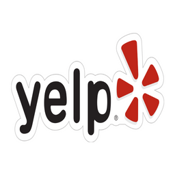 Yelp logo with red burst symbol