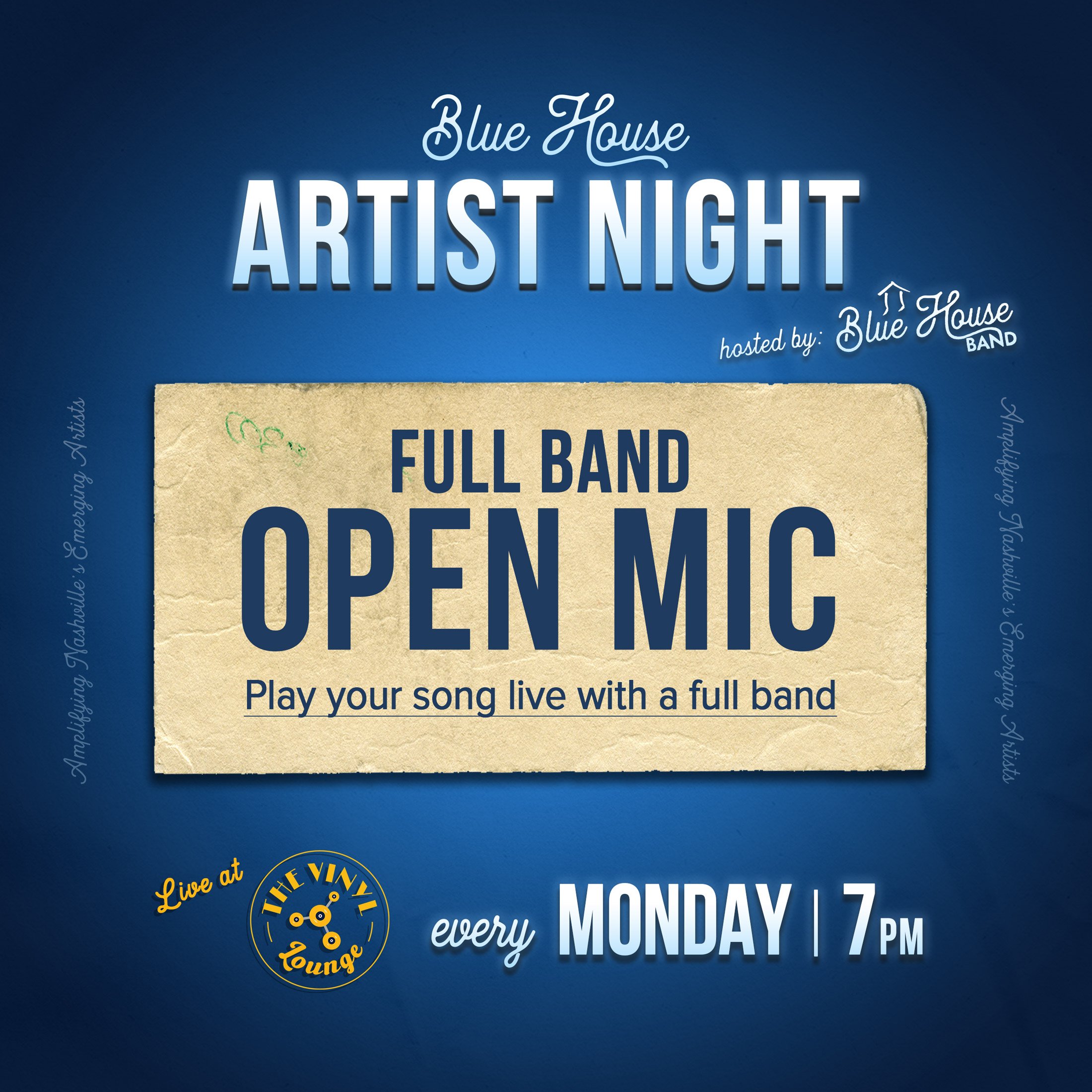 Artist Night - Full Band Open Mic (hosted by Blue House Band