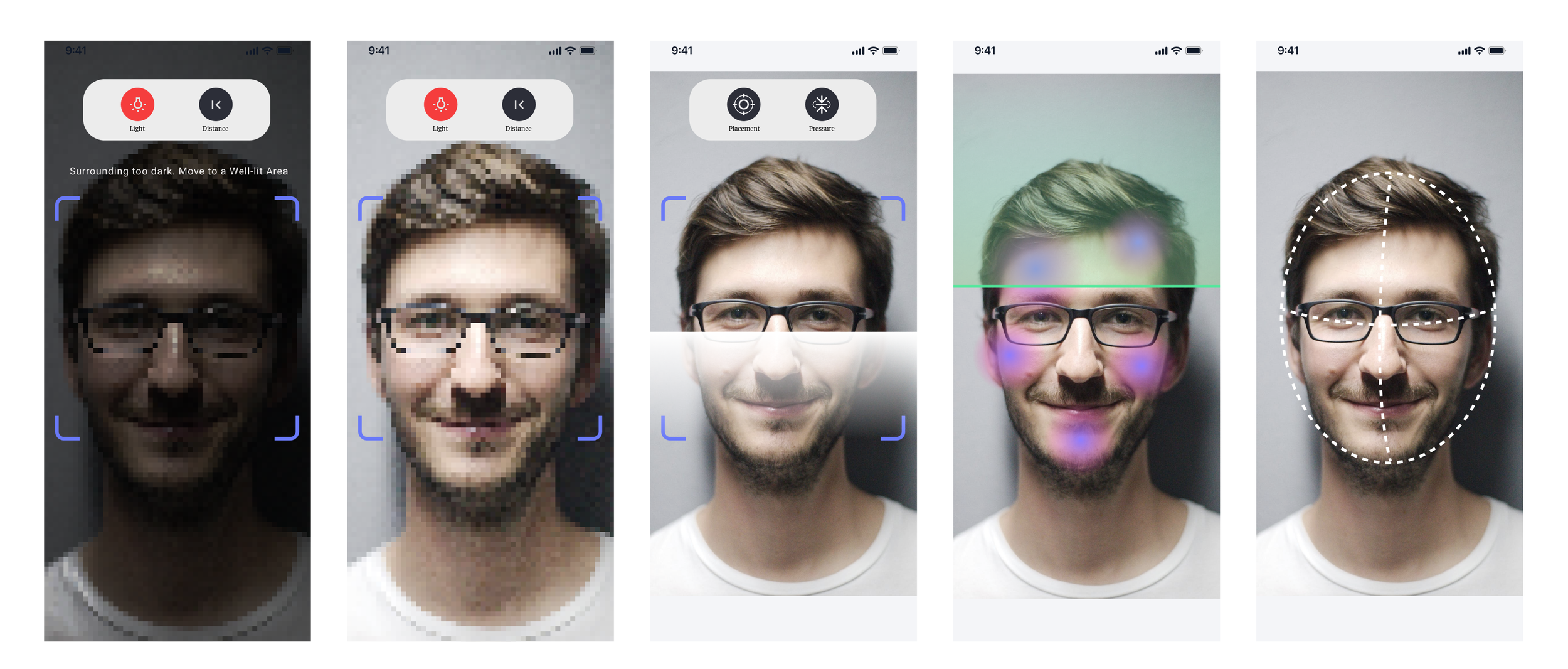 Face Scanning - Real-time feedback and guidance to support users to get an accurate reading