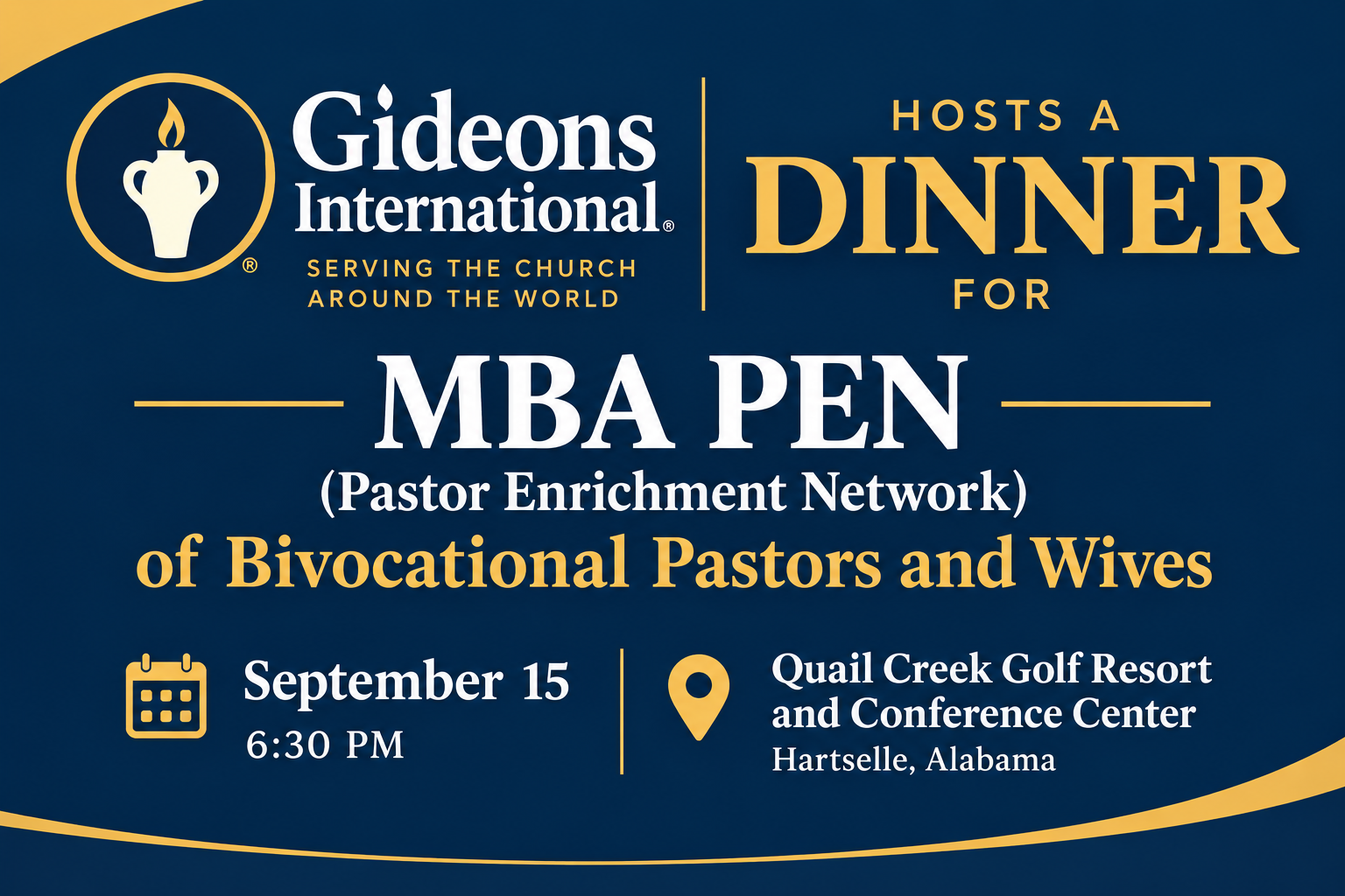 PEN Meeting and Dinner hosted by Gideons International