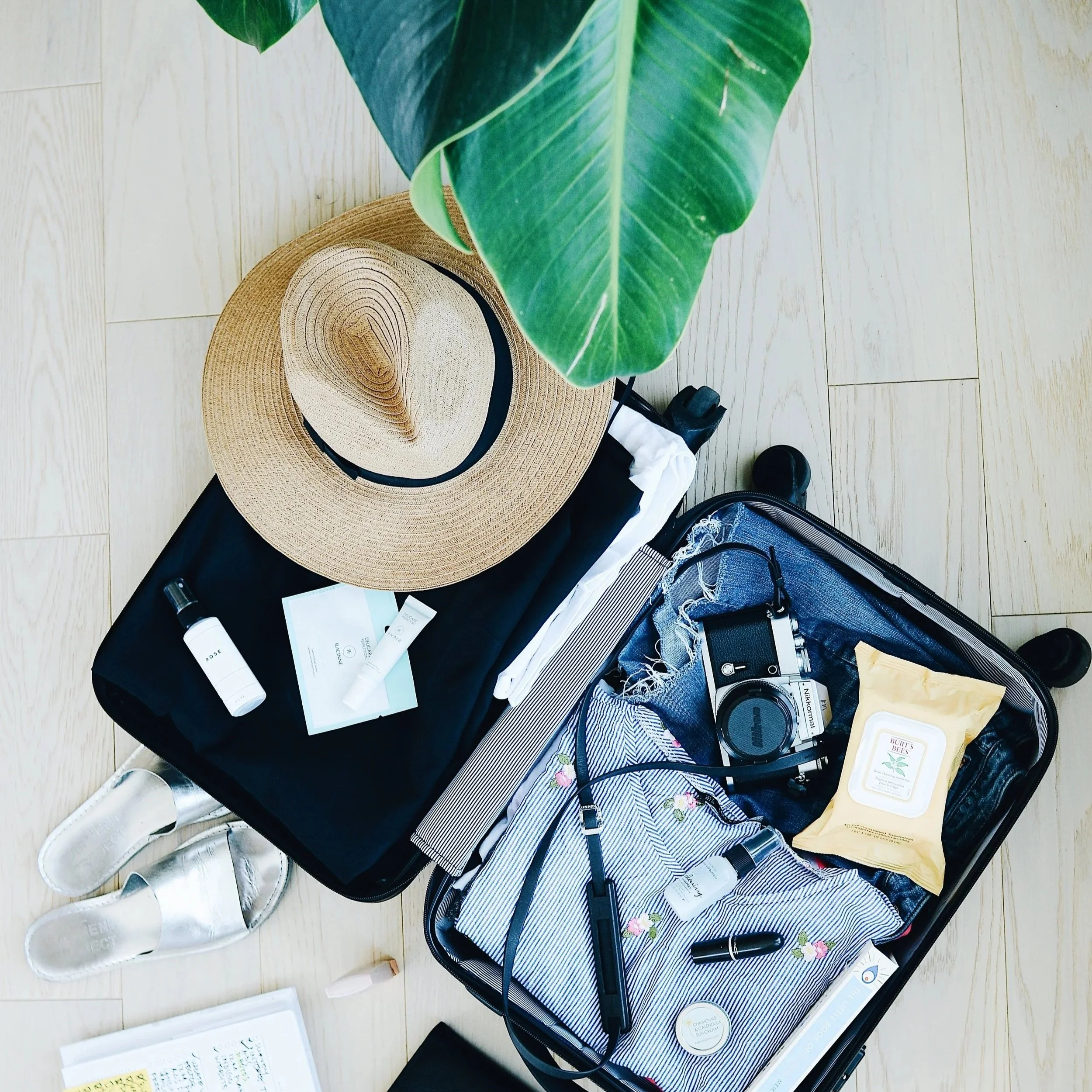 Organized packing for summer travel