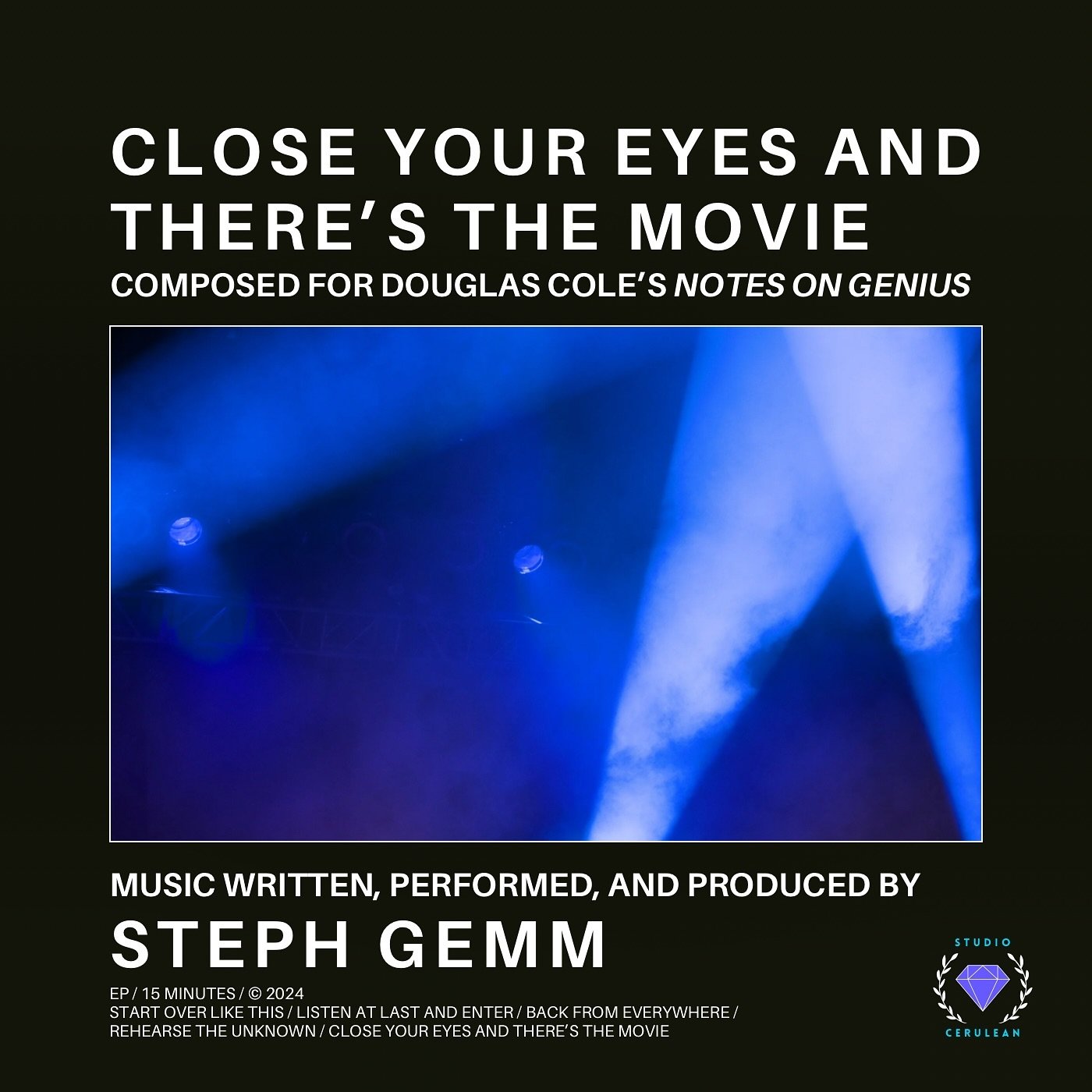 &bull; close your eyes and there&rsquo;s the movie &bull; may 26 &bull;
🎞️
I recently wrote and recorded some music for a phenomenal piece of writing by Douglas Cole, and I&rsquo;m excited to be releasing the tracks as an EP next month. This music b