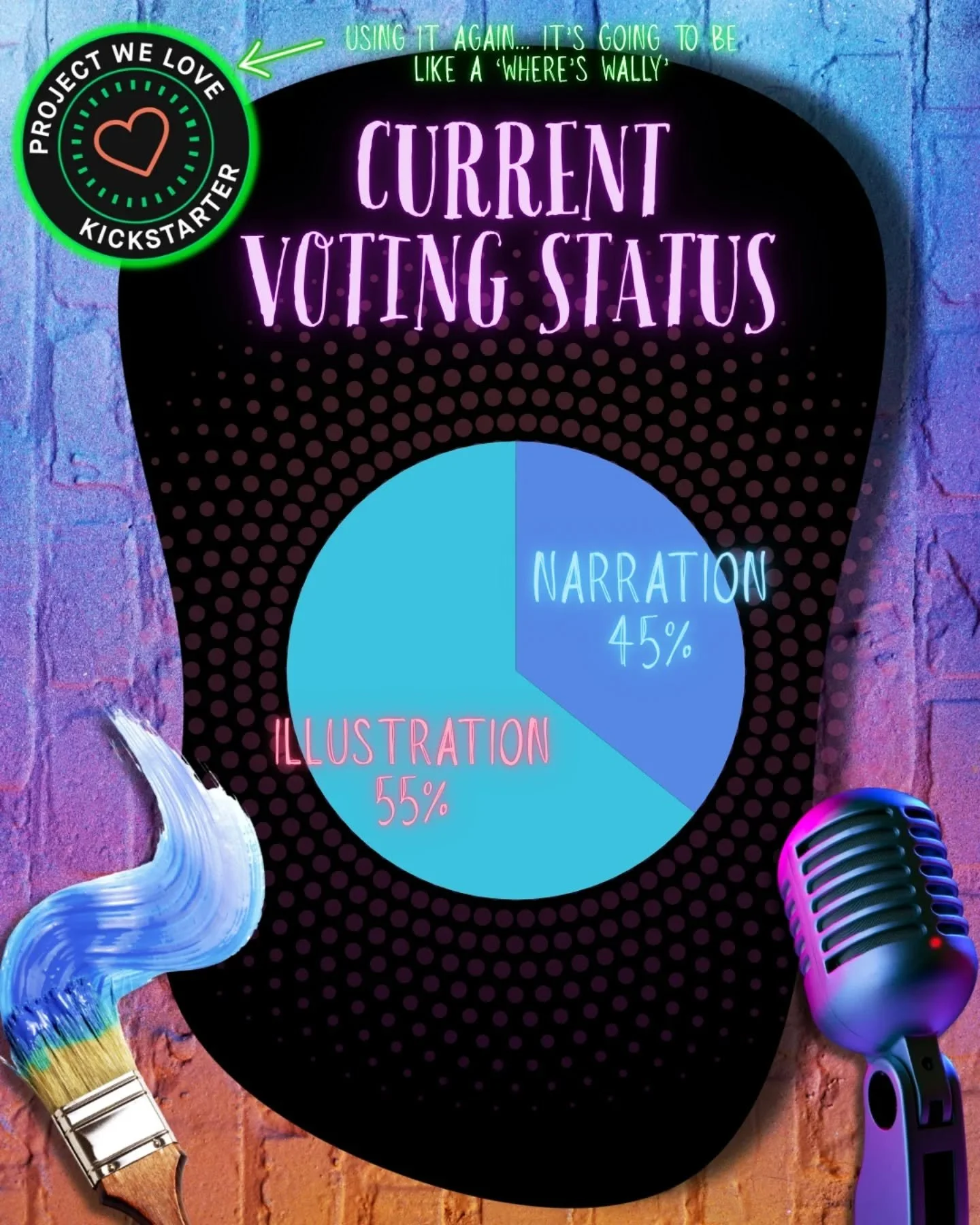 💜 CURRENT VOTING STATUS 💜
.
At the moment it looks like @stiff.ives illustration is winning, but there's still time for @heatherhowardvoice  narration to take the lead!
.
Ive given you a sample of Steph's concept design, which will obviously featur