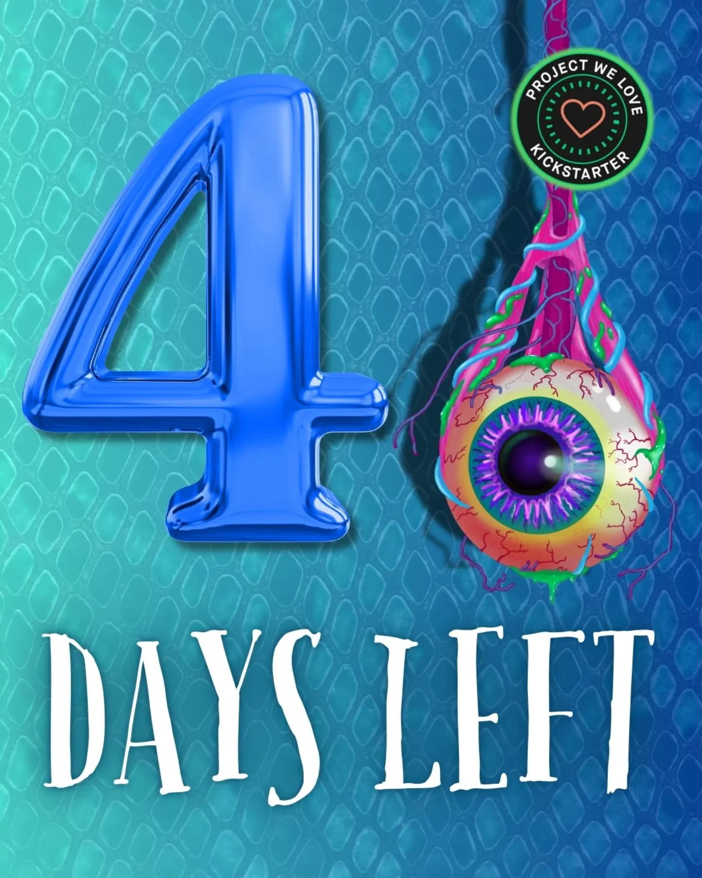 💙 4 DAYS LEFT 💙
.
Did you know?
.
Kickstarter link in bio... and everywhere else.
.
4 days and counting... get your copy asap!
.
🛸 
.
#allthatslithers #Kickstarter #bubblegumhorror #speculativehorror #shortstorycollection #horror #spookybooks