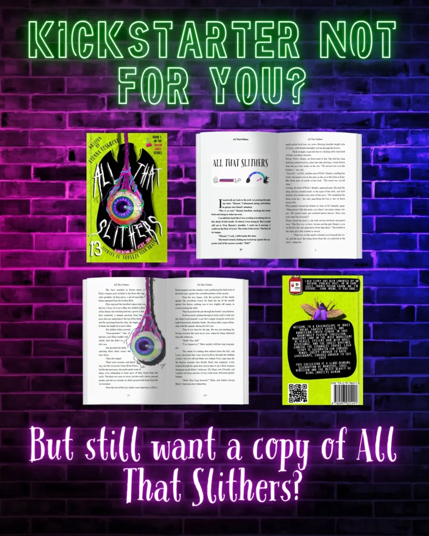 🐍 Even after a month of kickstarter shenanigans, are you thinking tf is a kickstarter? Don't sweat. You can still get your hands on this delightfully eerie title by pre ordering through my website.
.
Important to note that its only the Kickstarter e