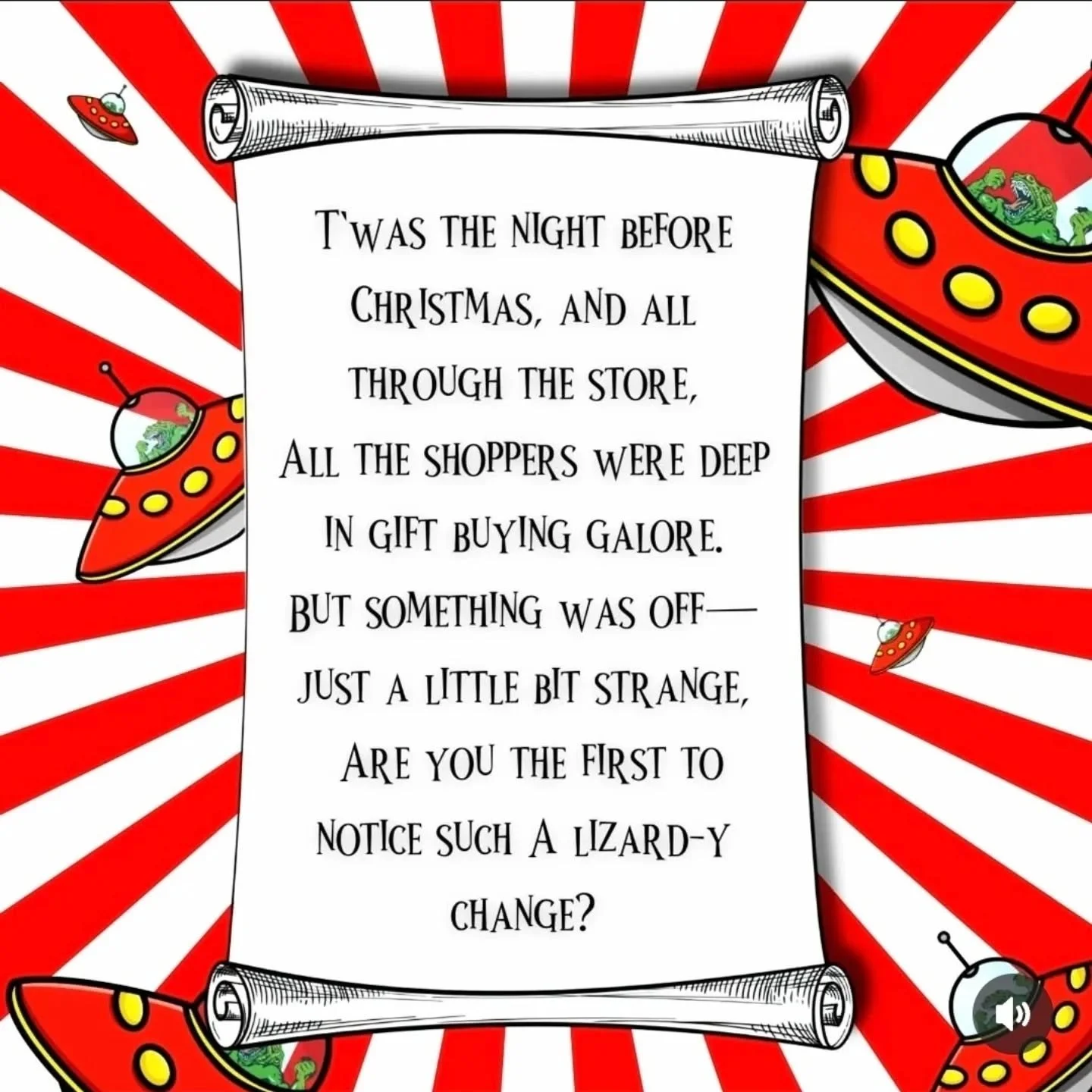 🎄 Ah, the Festive Fiasco 🎄
.
The little Christmas novella that I still adore so much. Coming in at around 70 pages, this is a perfect stocking stuffer for the quirky kid you have in your life.
.
Ever wonder if Santa is in fact... an alien? It would