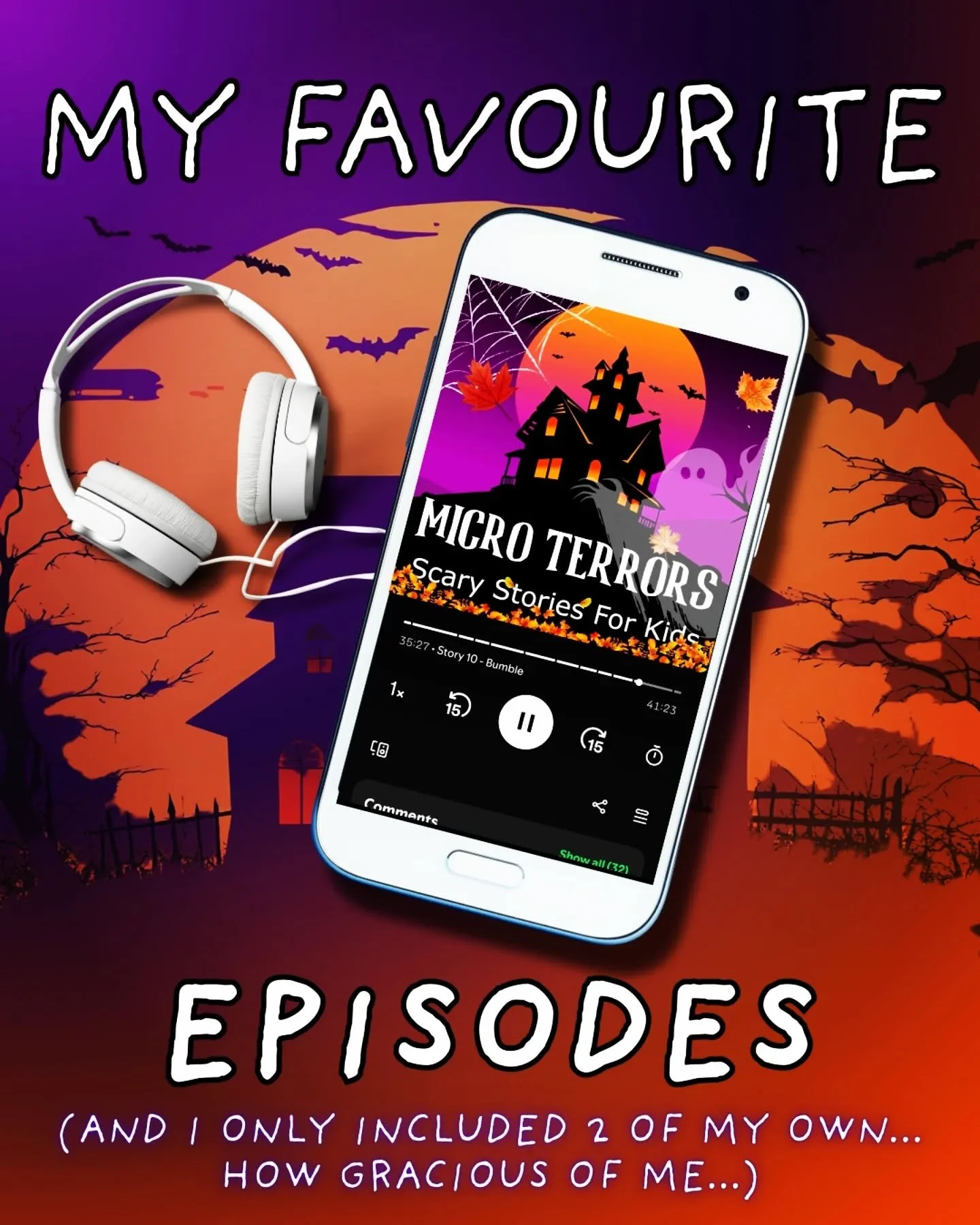 🎧 As a podcast fiend I was delighted to find @microterrors: an intro to horror pod for 8+, some years ago. Created and written by @scottdonnelly_author
And narrated and produced by Darren Marlar of @weirddarknesspod.
.
I was even more delighted when