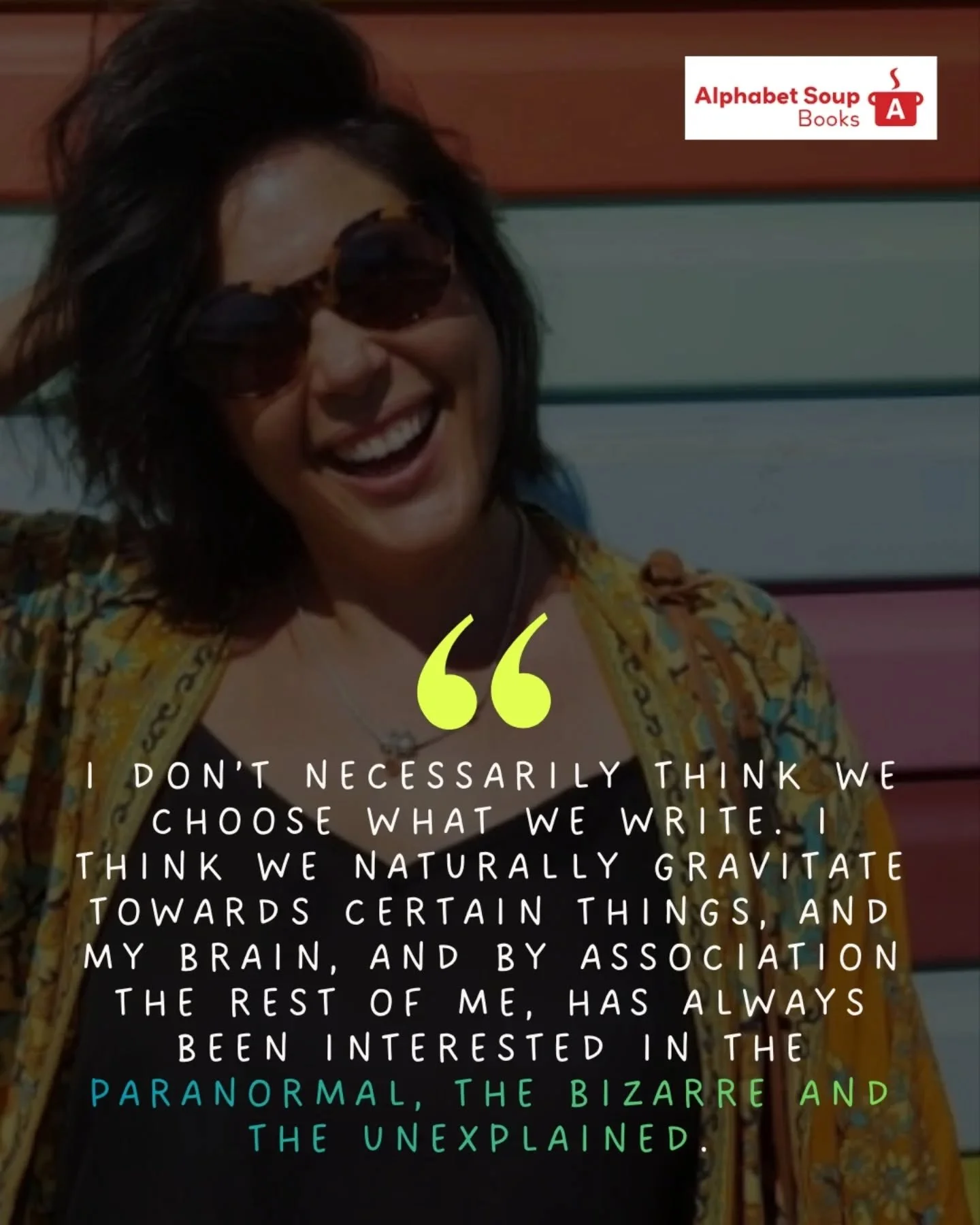 Super excited to have an interview with @alphabetsoupbooks up and running on their website 💻 
.
🔪 Why write horror?
👻  Do i ever scare myself with my own stories?
🪱 How do I judge whats scary?
.
All the juicy questions you never knew you wanted a