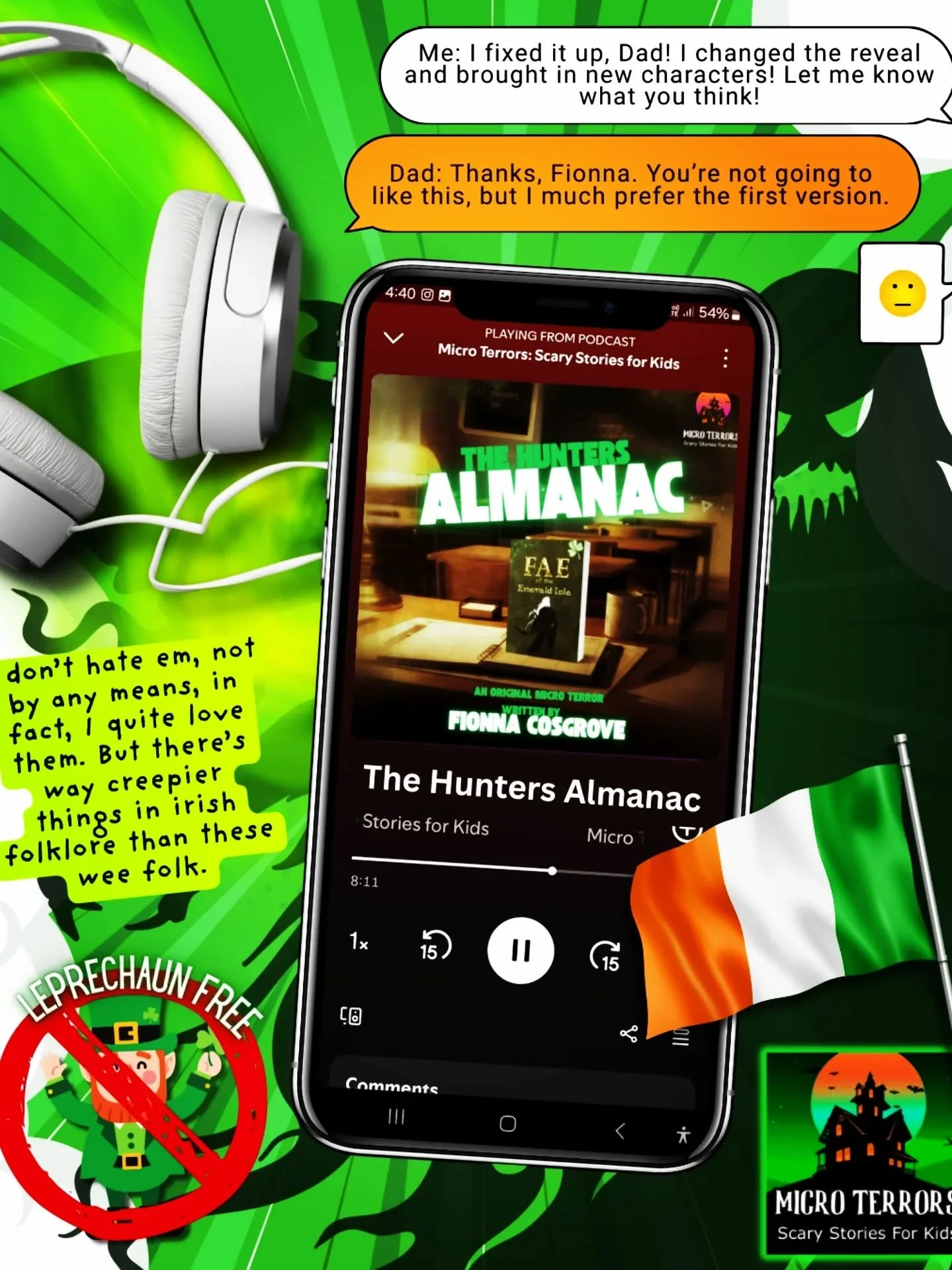 Happy (almost) Saint Pats day! 🍀 
.
I was delighted to be able to write a spooky irish themed tale for @microterrors. I jammed in as much Irish folklore as I could, some might say (as in my dad, my dad said) too much - but ill let you be the judge o