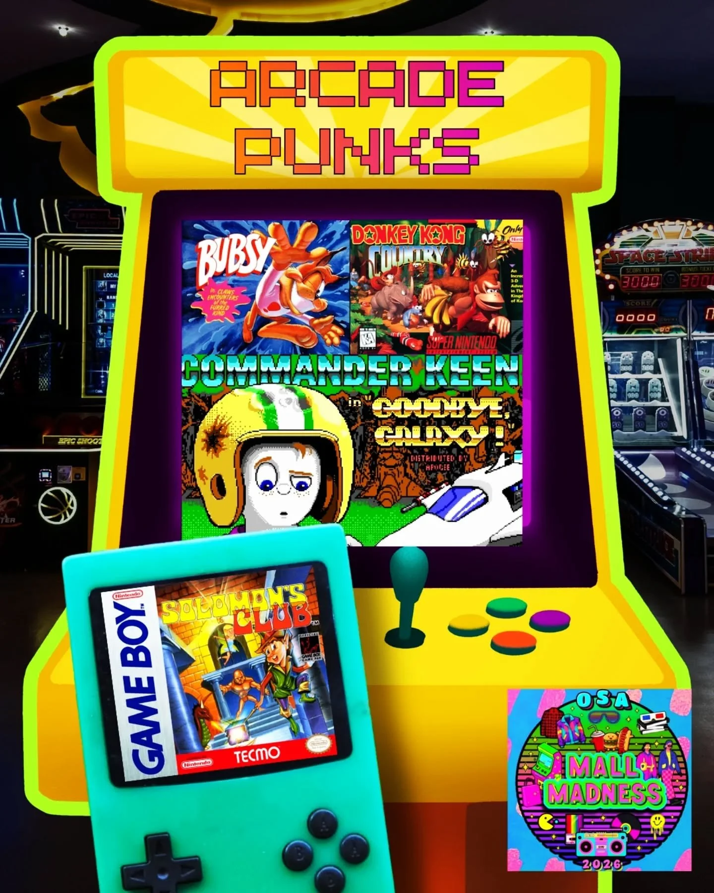 Day #6 of #sicksadapril 🎮  ARCADE PUNKS 🎮 @oldschoolapril @appleandalchemy
.
I remember one summer hokidays specifically spent clocking Donkey Kong and Super Mario Bros, listening to 100% hits and drinking all of the lime cordial. My dad always clo