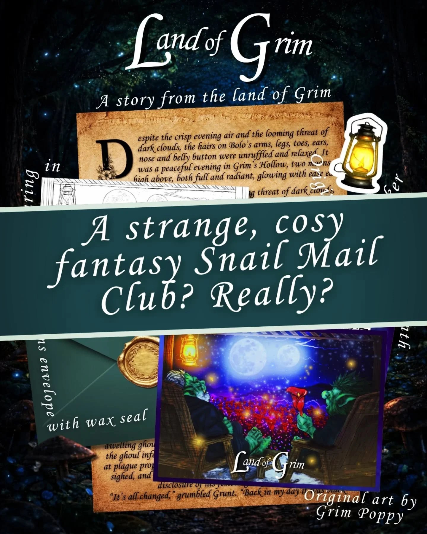 LOADING... ✨️ 
.
I just finished writing the second story for Land of Grim and it made me so happy. The world, the characters, the oddities its all so juicy and magical. 
.
Ive also seen the first round of illos from @grimpoppydesign and... 🤯🤯🤯
.
