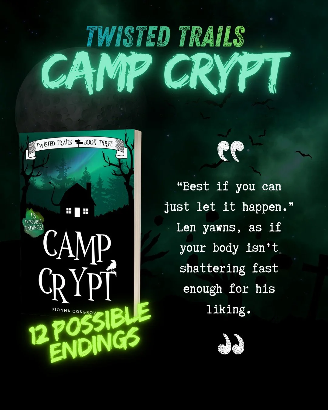 🏕️ CAMP CRYPT 🏕️
.
My ode to summer camp horrors - but throw in some crytpids, a creepy bus driver, and some badly executed wishes.
.
There is one character in here, Churchill, that may be one of my fave characters ever. I loved the big, burly chef