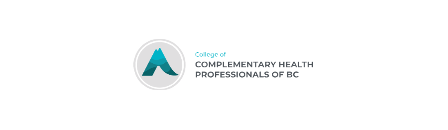 Logo of the College of Complementary Health Professionals featuring a stylized "A" with blue and teal colors.