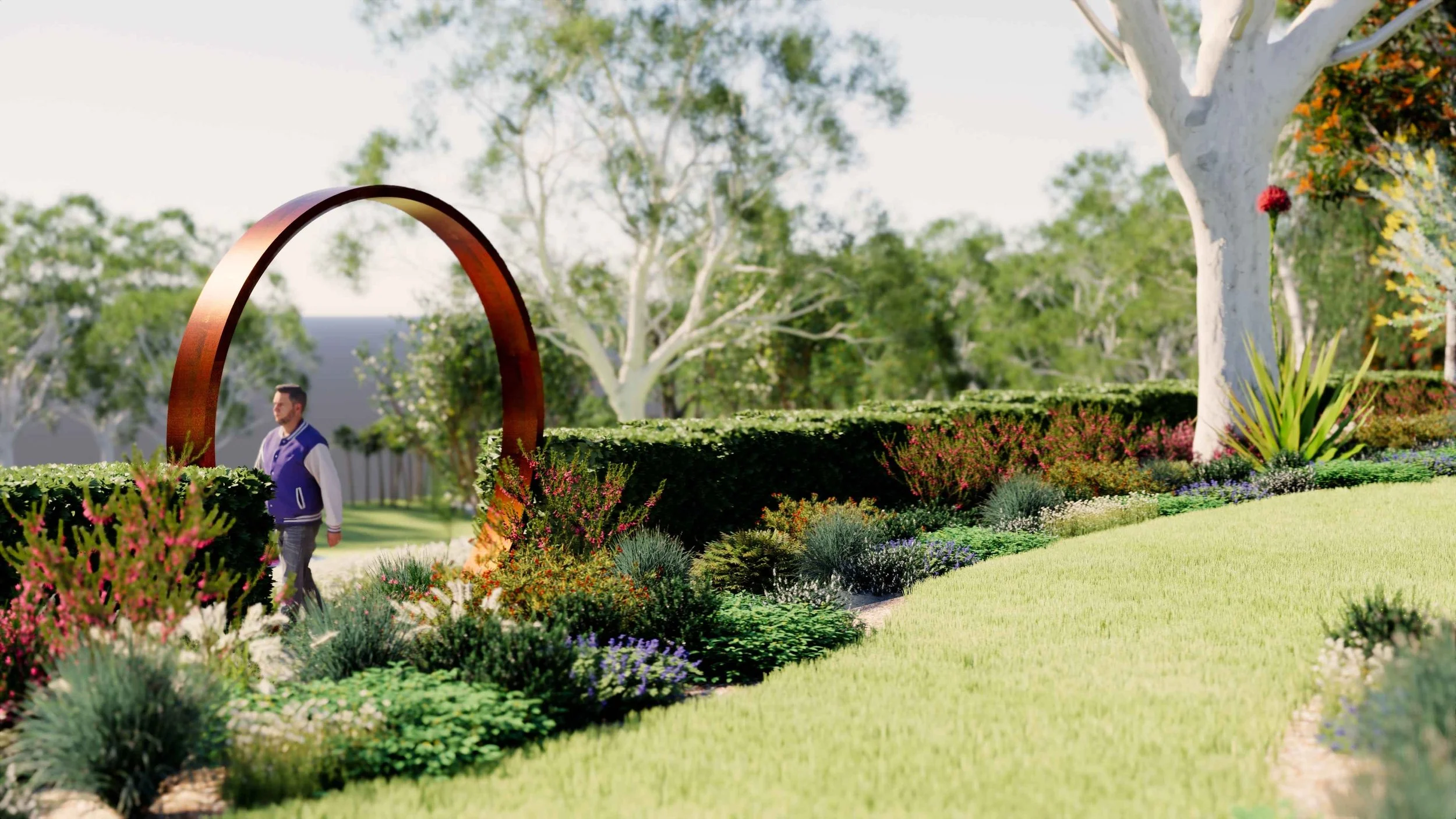 Landscape Design Mount Samson Brisbane Hinterland Native Garden Moon Gate 1.jpg