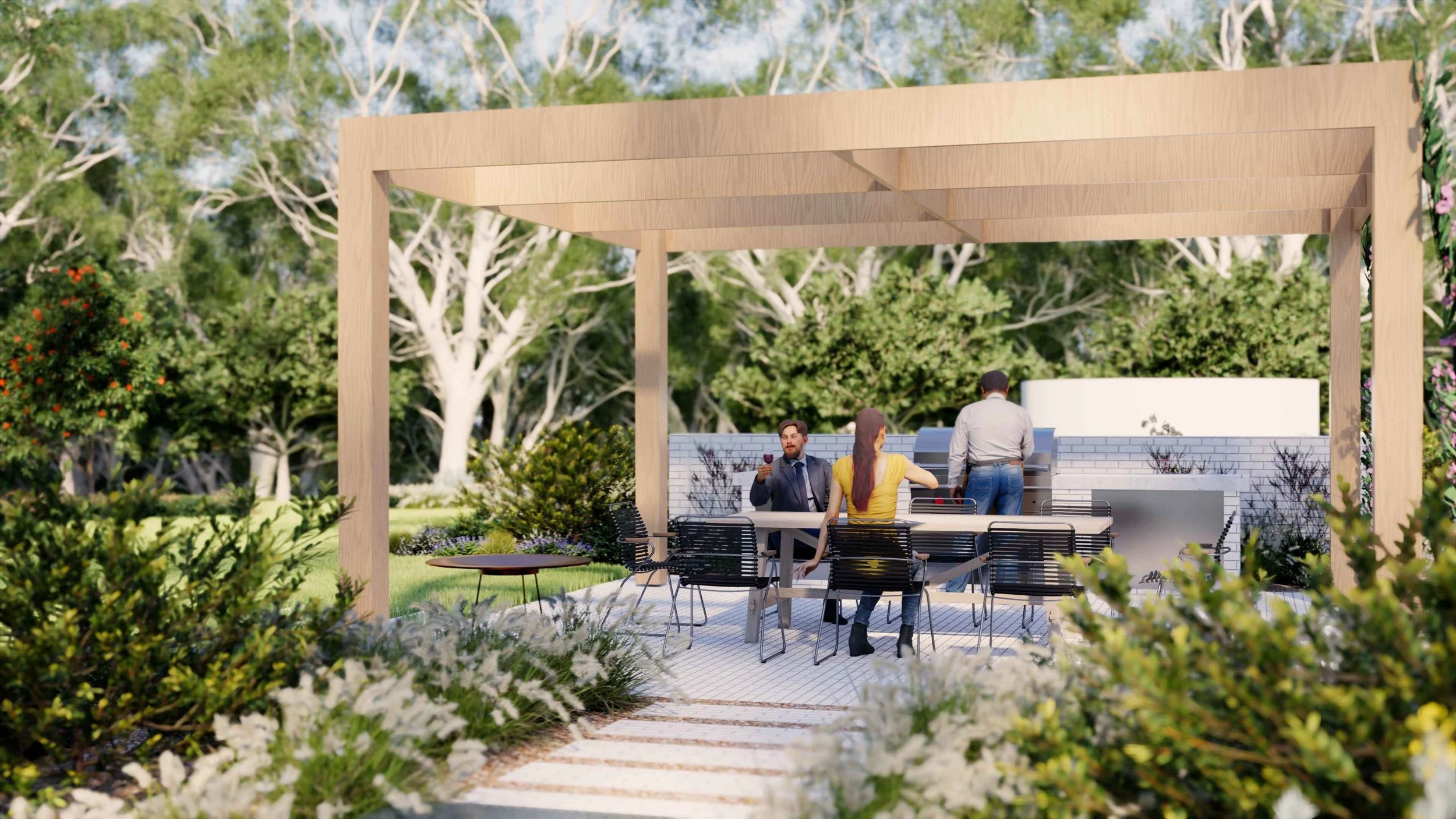 Landscape Design Mount Samson Brisbane Hinterland Native Garden Outdoor Kitchen 8.jpg