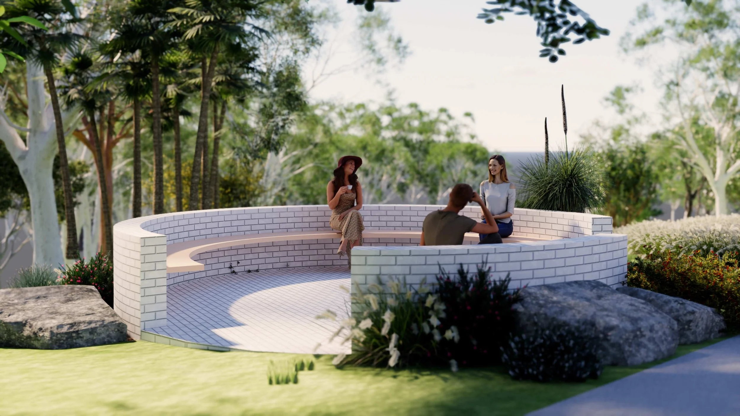 Landscape Design Mount Samson Brisbane Hinterland Native Garden Circular Sitting 2.jpg