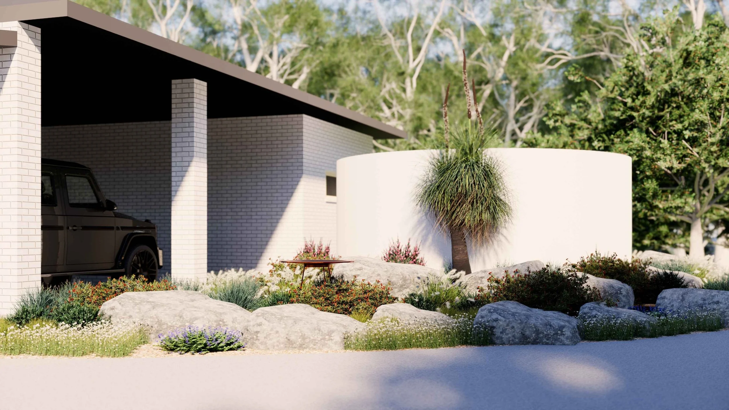 Landscape Design Mount Samson Brisbane Hinterland Native Garden Rockery 2.jpg