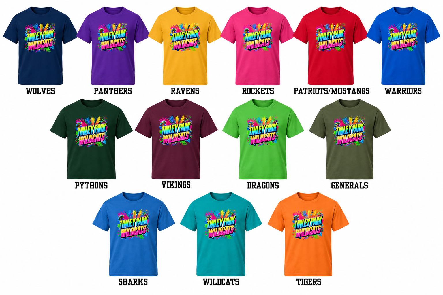 Tinley Park Wildcats Team Shirt Collection.png